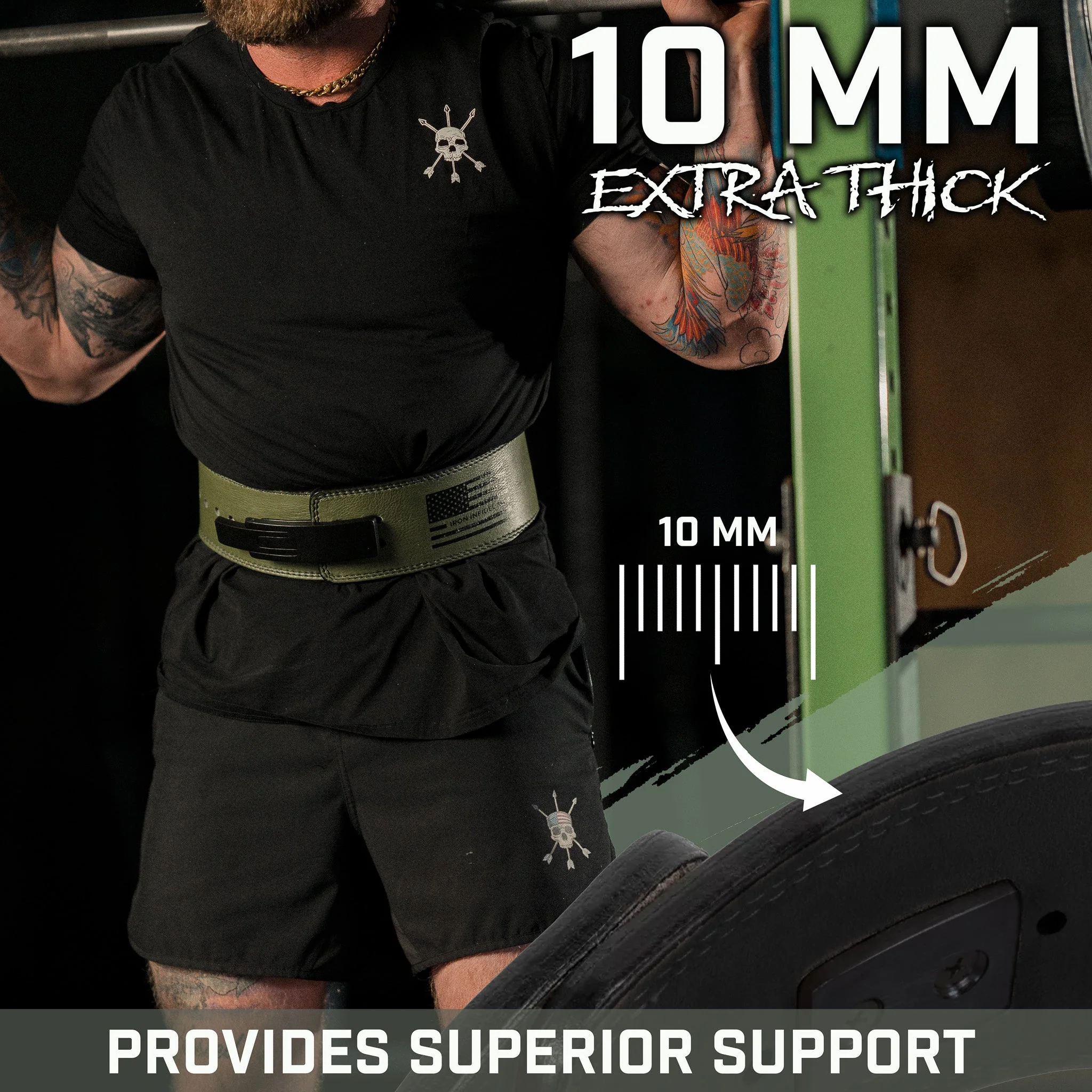 10mm Lever Weightlifting Belt - Image 15