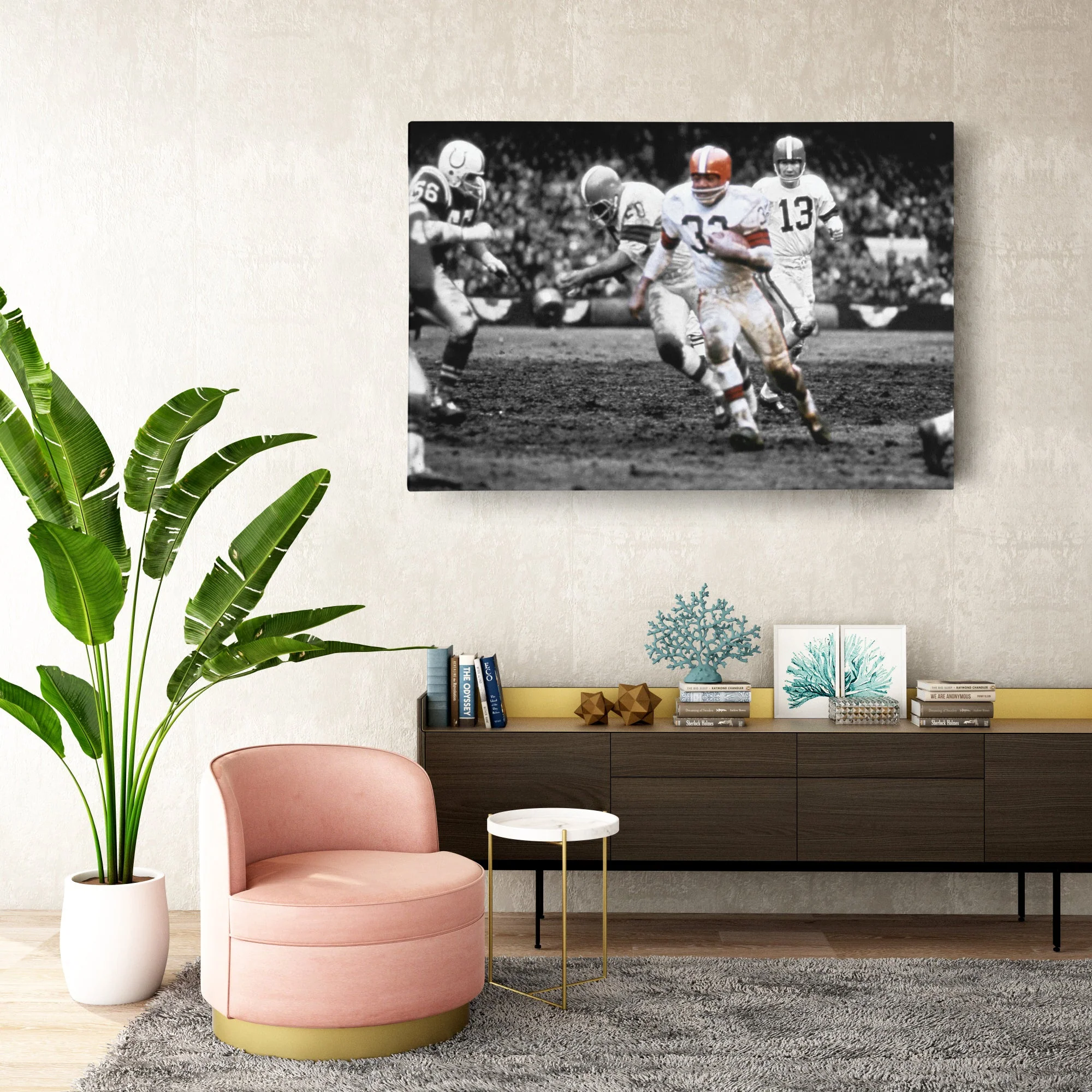 1964 NFL Championship Cleveland Browns Canvas Wall Art - Image 3