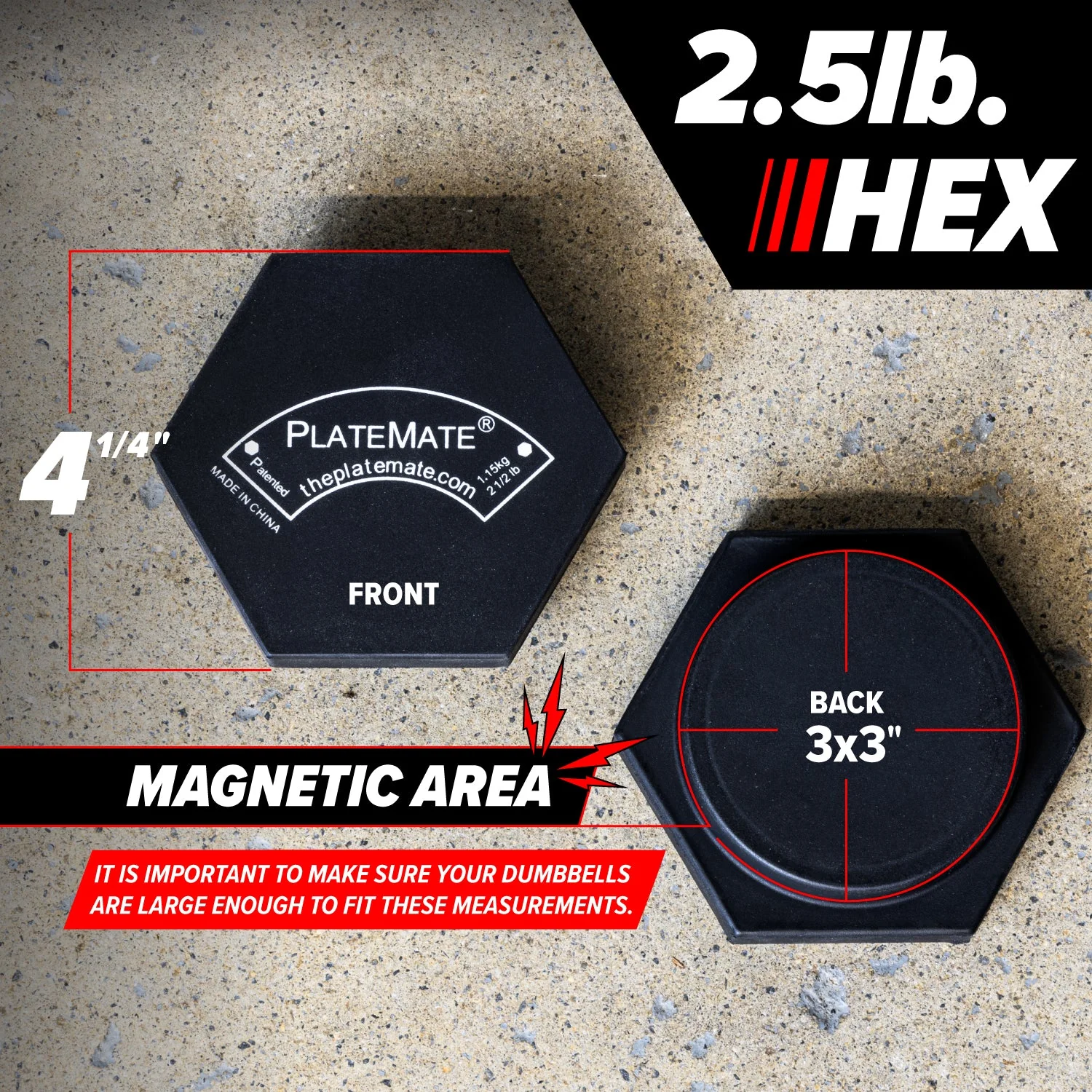 2.5 lb Hex PlateMate (Pair) - Image 5
