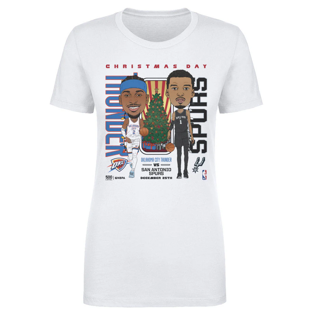 2025 NBA Christmas Day Match Up Thunder Vs. Spurs Women's T-Shirt