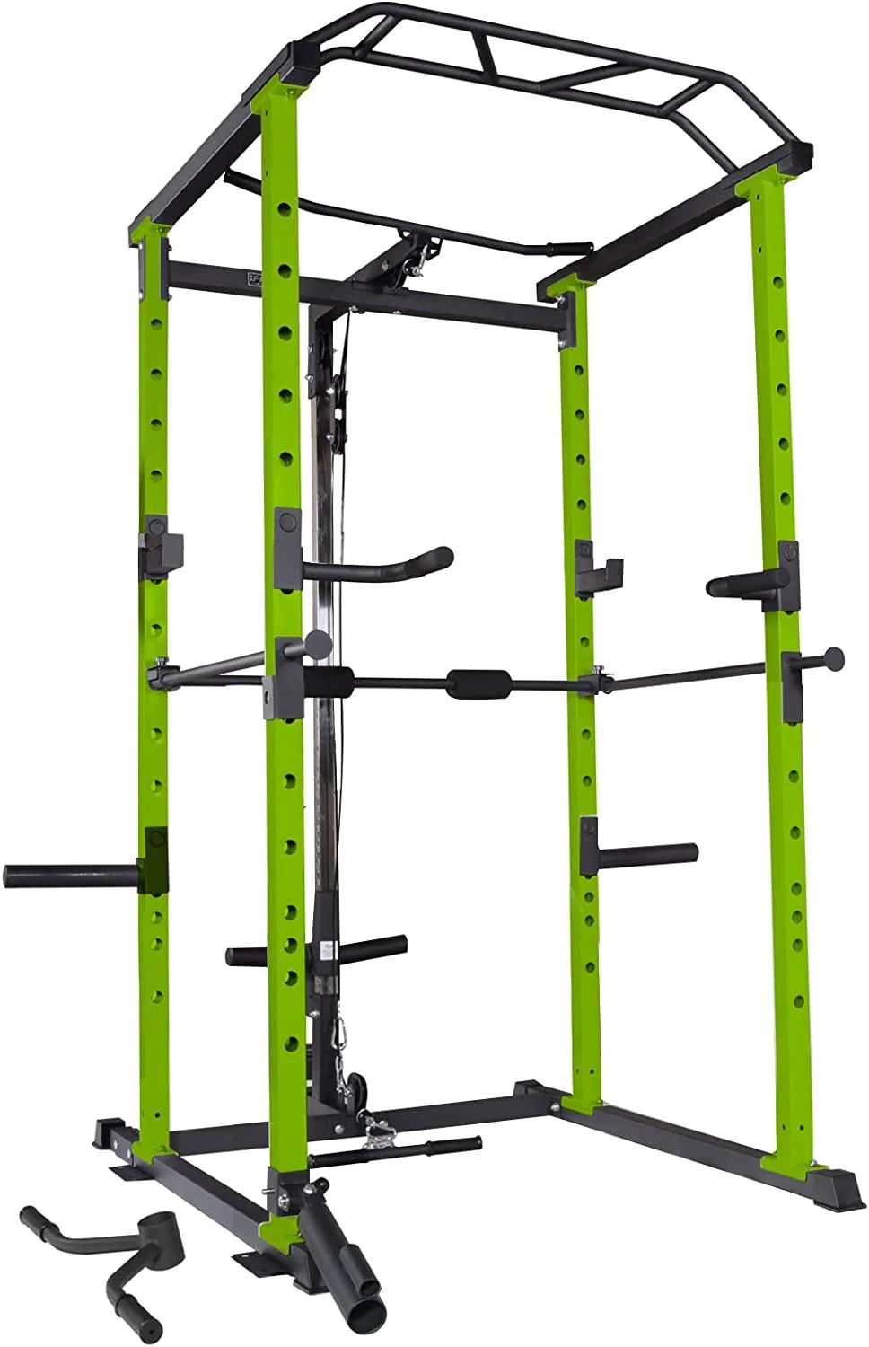 210lb Green Home Gym Set Multi-functional Power Cage, Home Adjustable Pullup power Rack 1000Lbs Capacity Comprehensive Fitness Barbell Rack - Image 16
