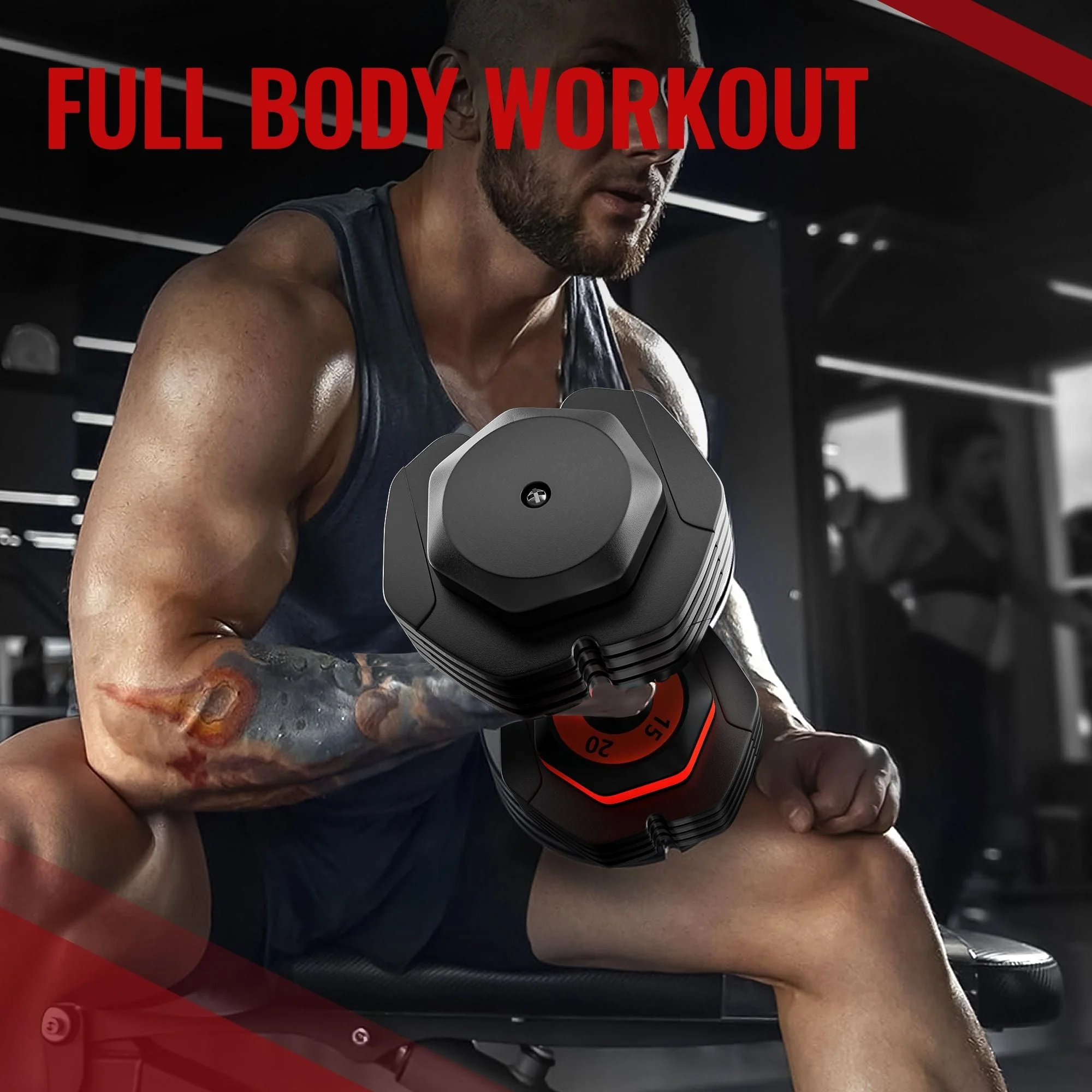 25LB 5-in-1 Single Adjustable Free Dumbbell - Image 10