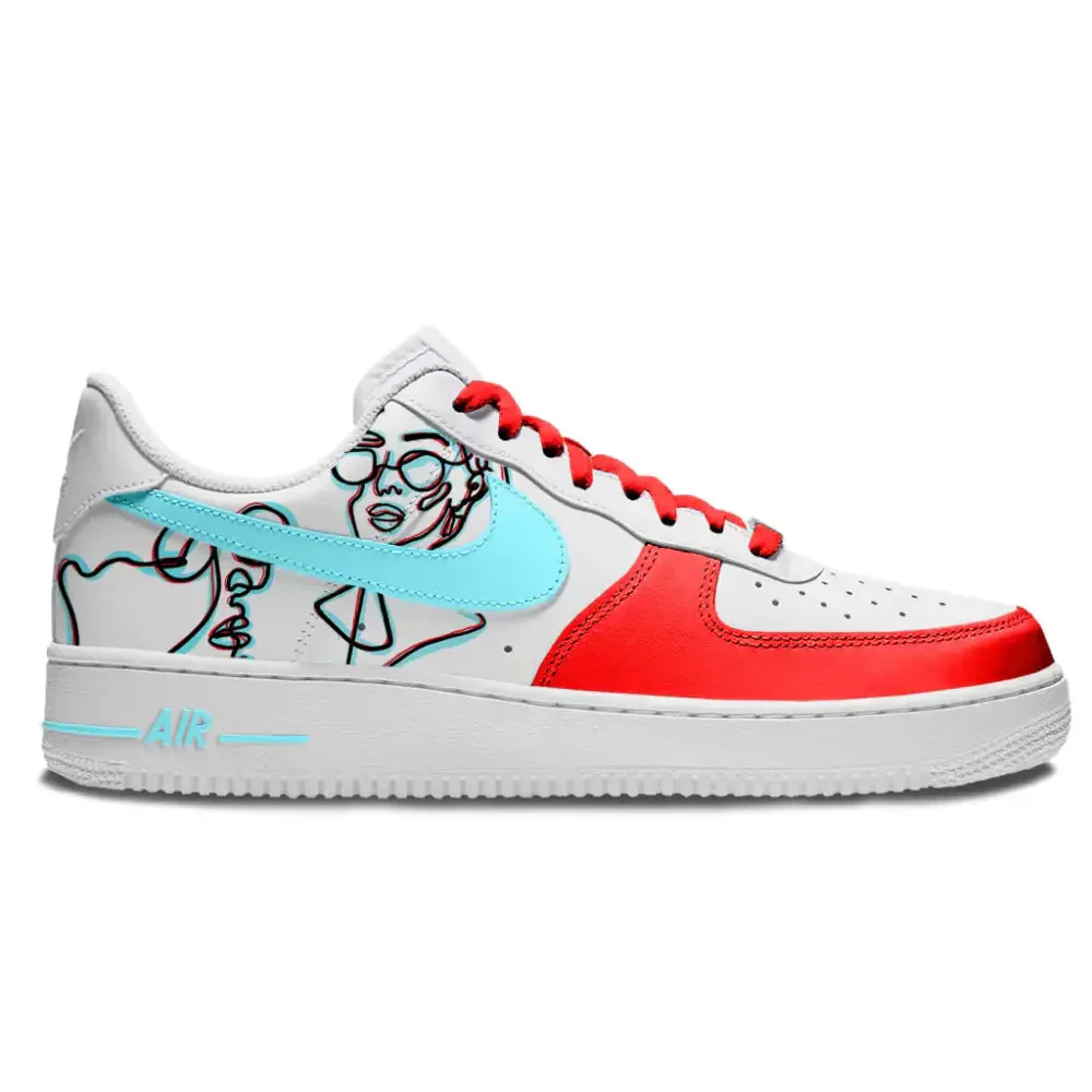 "3D Line Art" Nike Air Force 1 Low Shoes