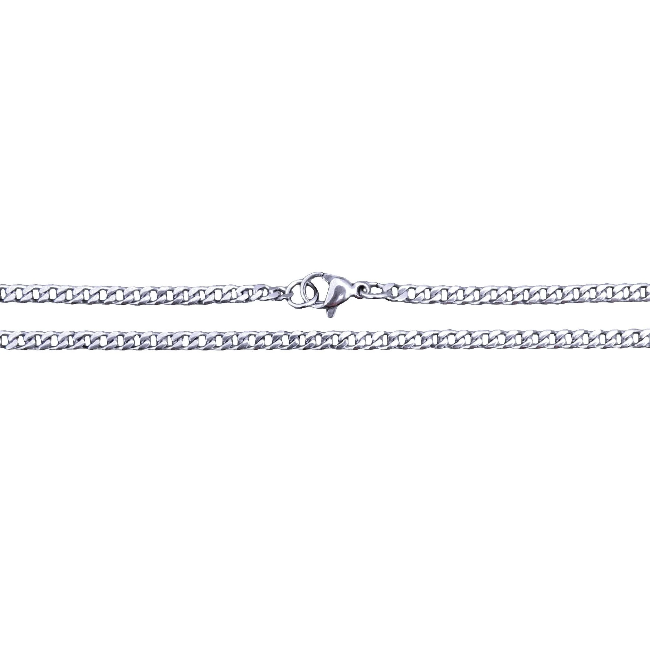 3mm Cuban Link Chain Stainless Steel Necklace - Image 2