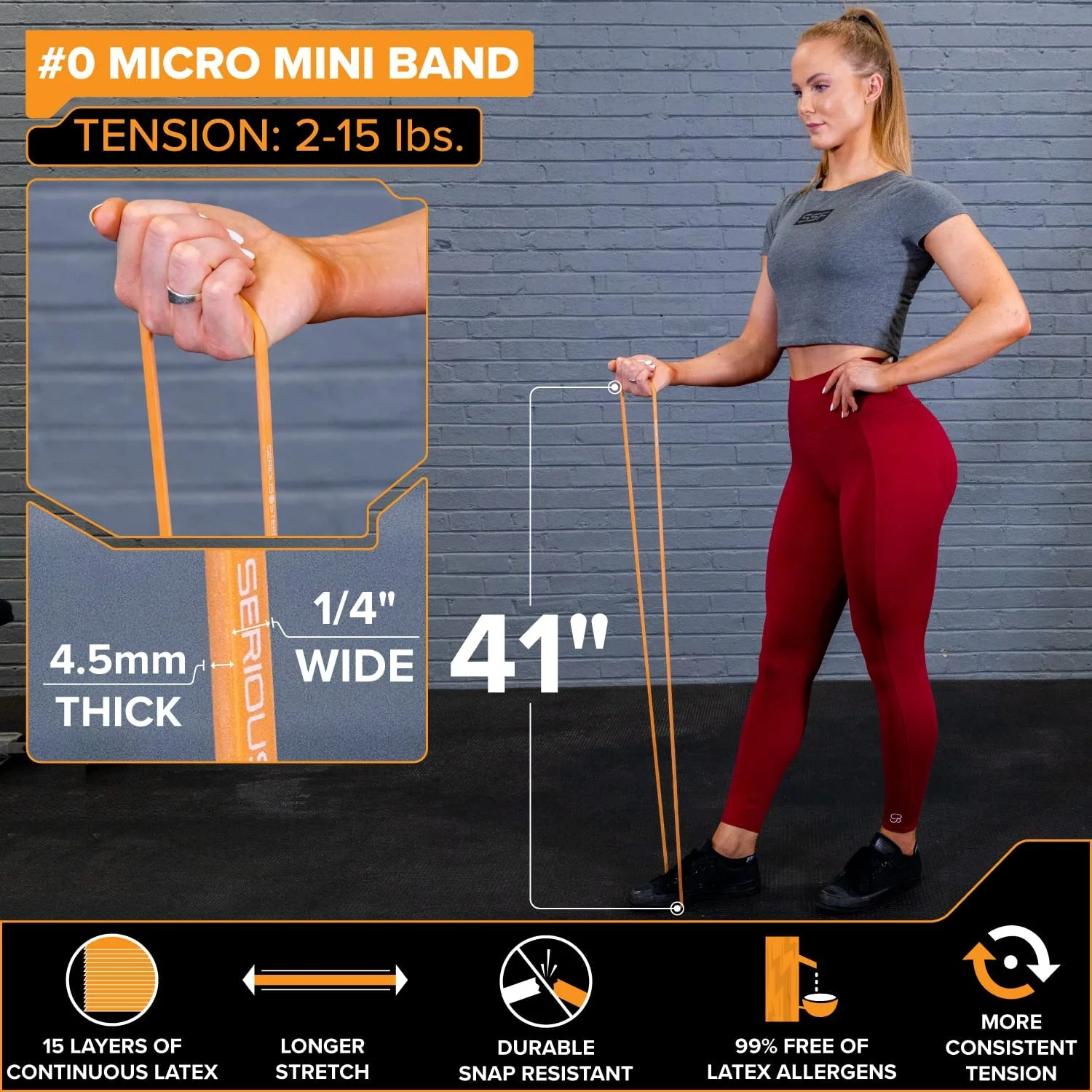 41" Light Resistance Band (25-80 lbs) - Image 11