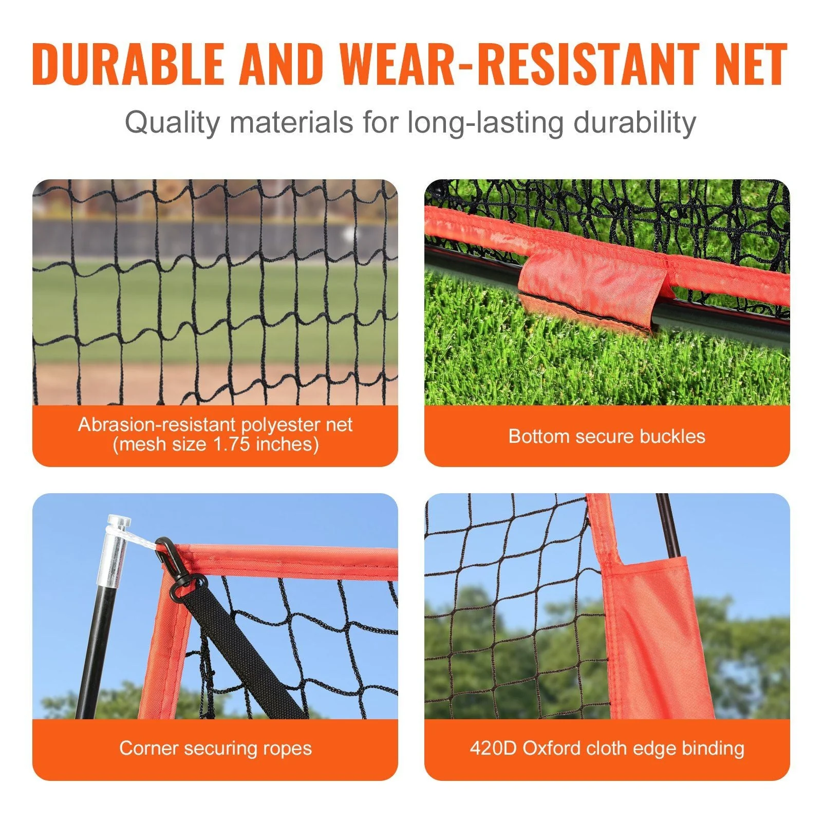 Portable 7 by 7 foot Baseball & Softball Practice Net - Image 4
