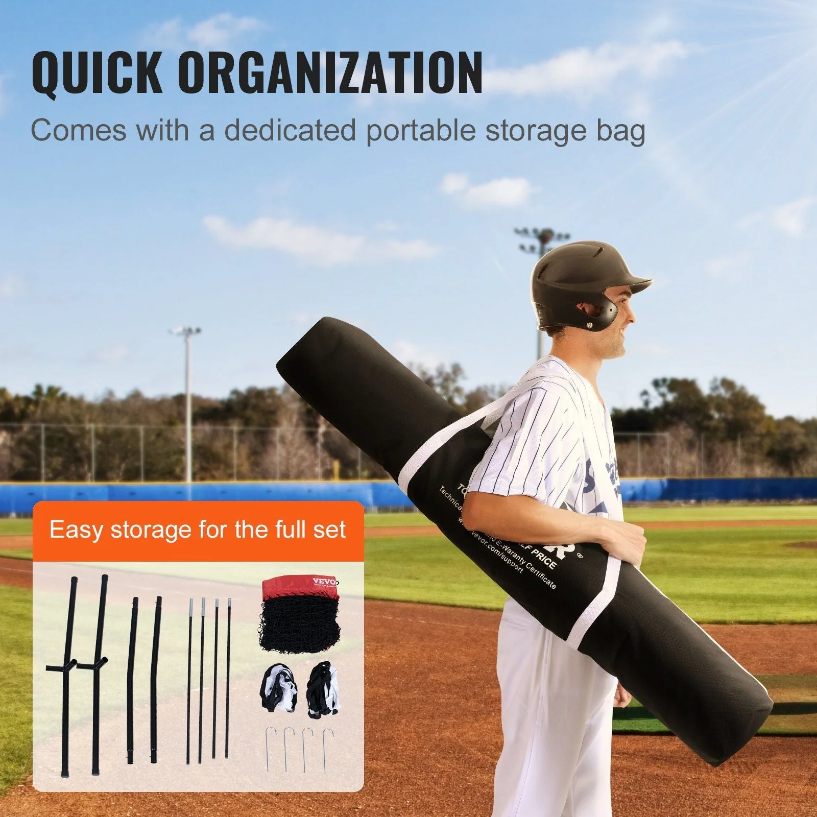 Portable 7 by 7 foot Baseball & Softball Practice Net - Image 6