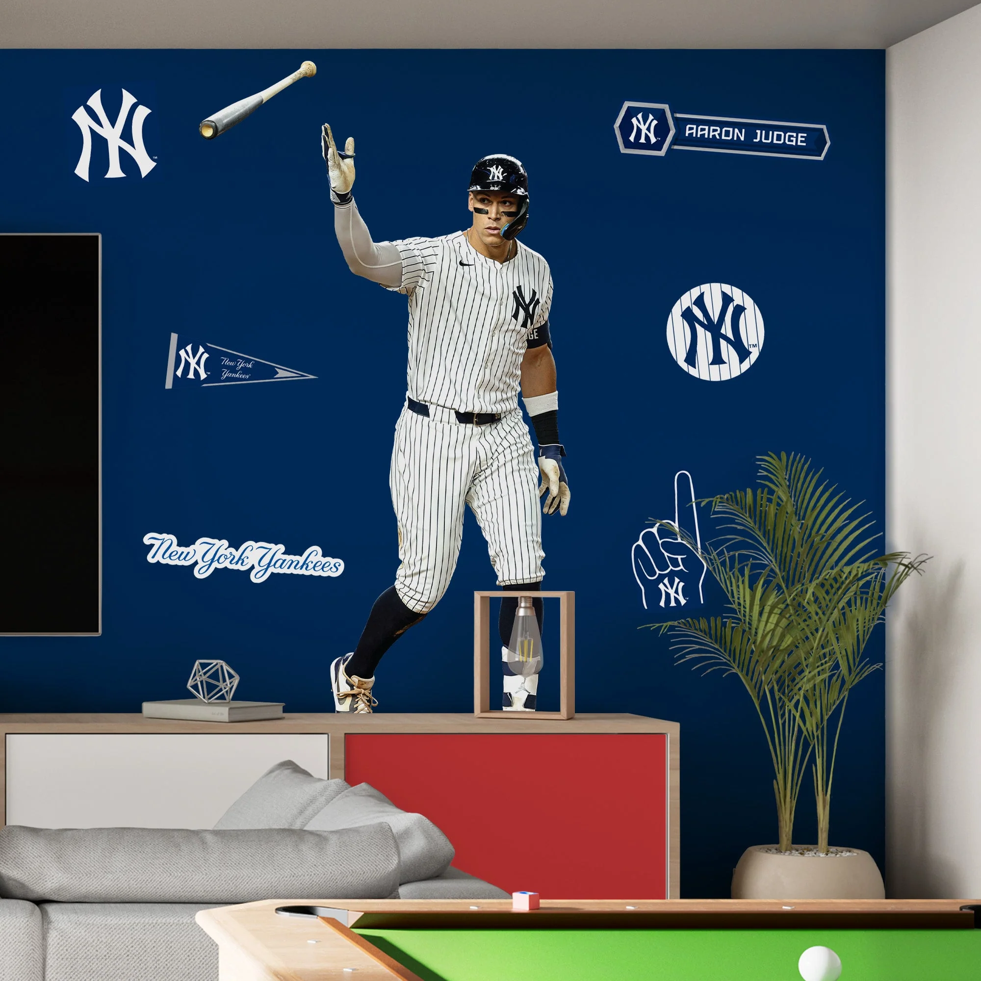 New York Yankees Aaron Judge Reusable Vinyl Wall Decals - Image 4