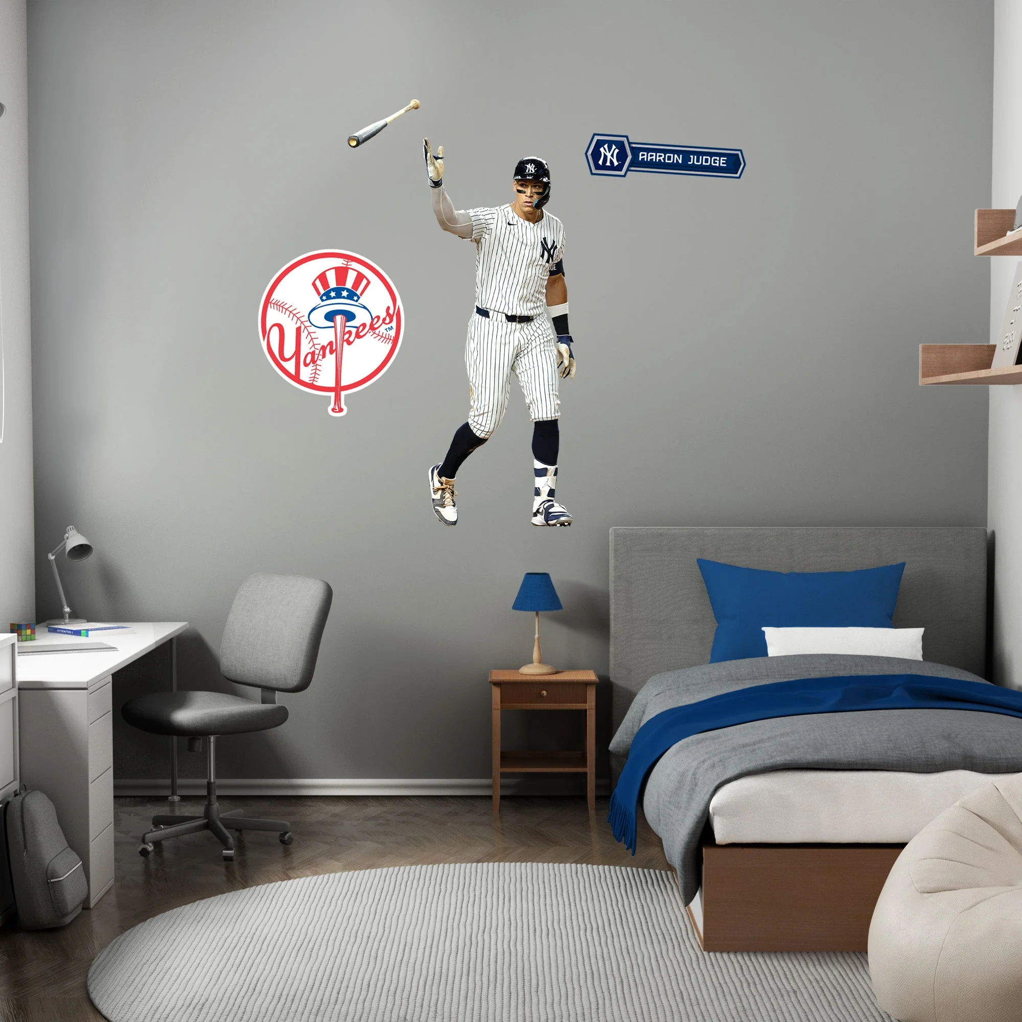 New York Yankees Aaron Judge Reusable Vinyl Wall Decals - Image 5