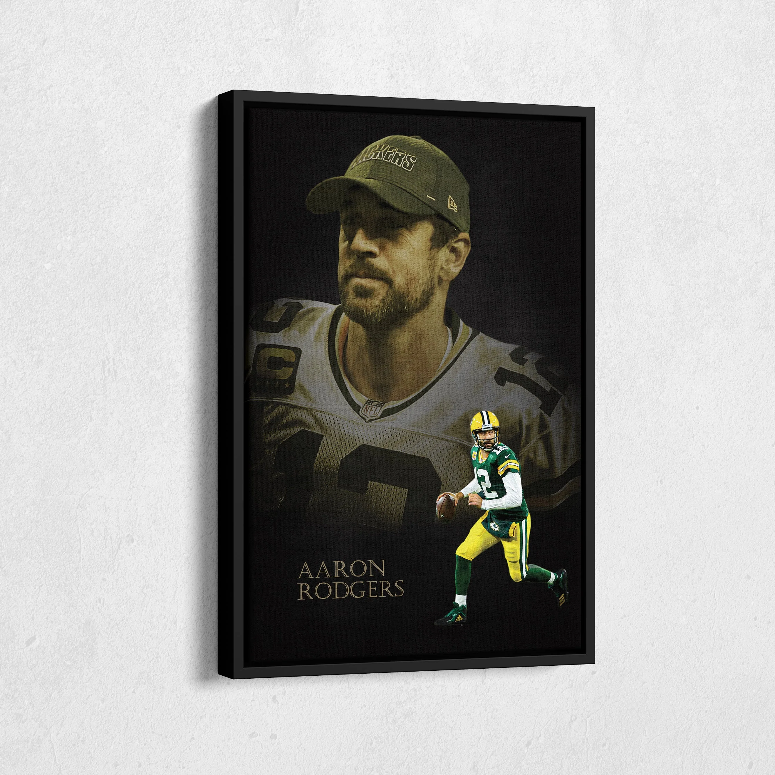 Green Bay Packers Aaron Rodgers Canvas Wall Art