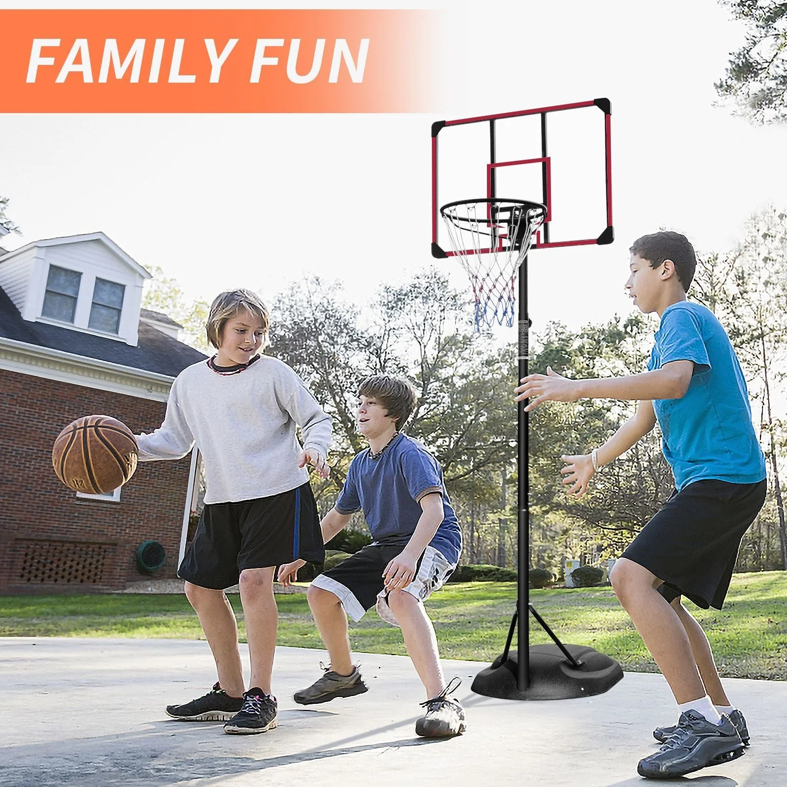 Adjustable Basketball Hoop with 32" Backboard - Image 5