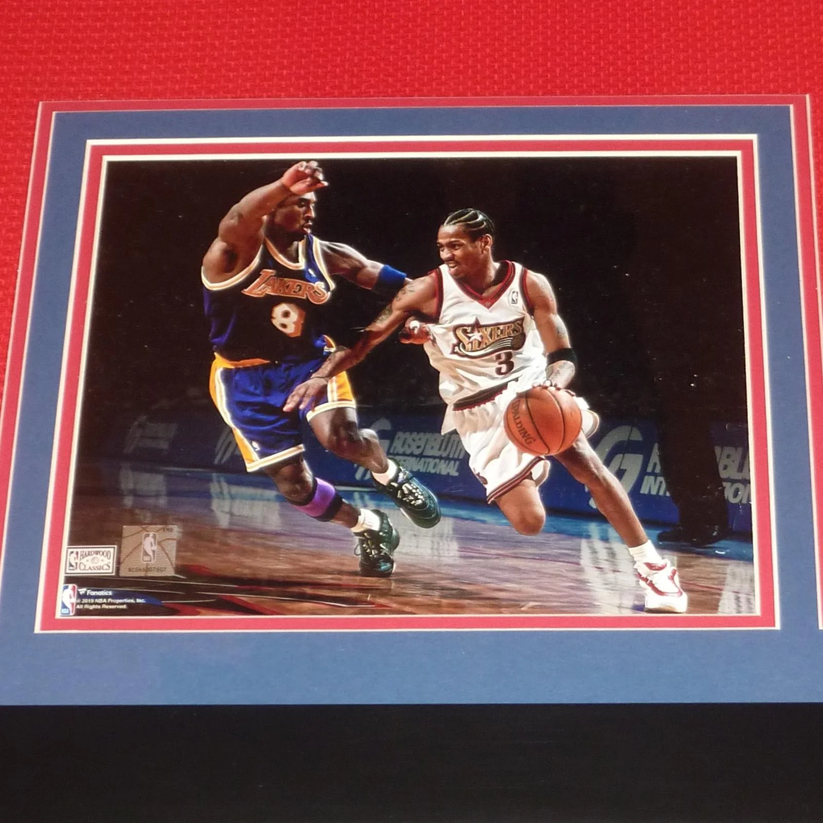 Autographed Philadelphia 76ers Allen Iverson (Red #3) Deluxe Framed Jersey - Image 3