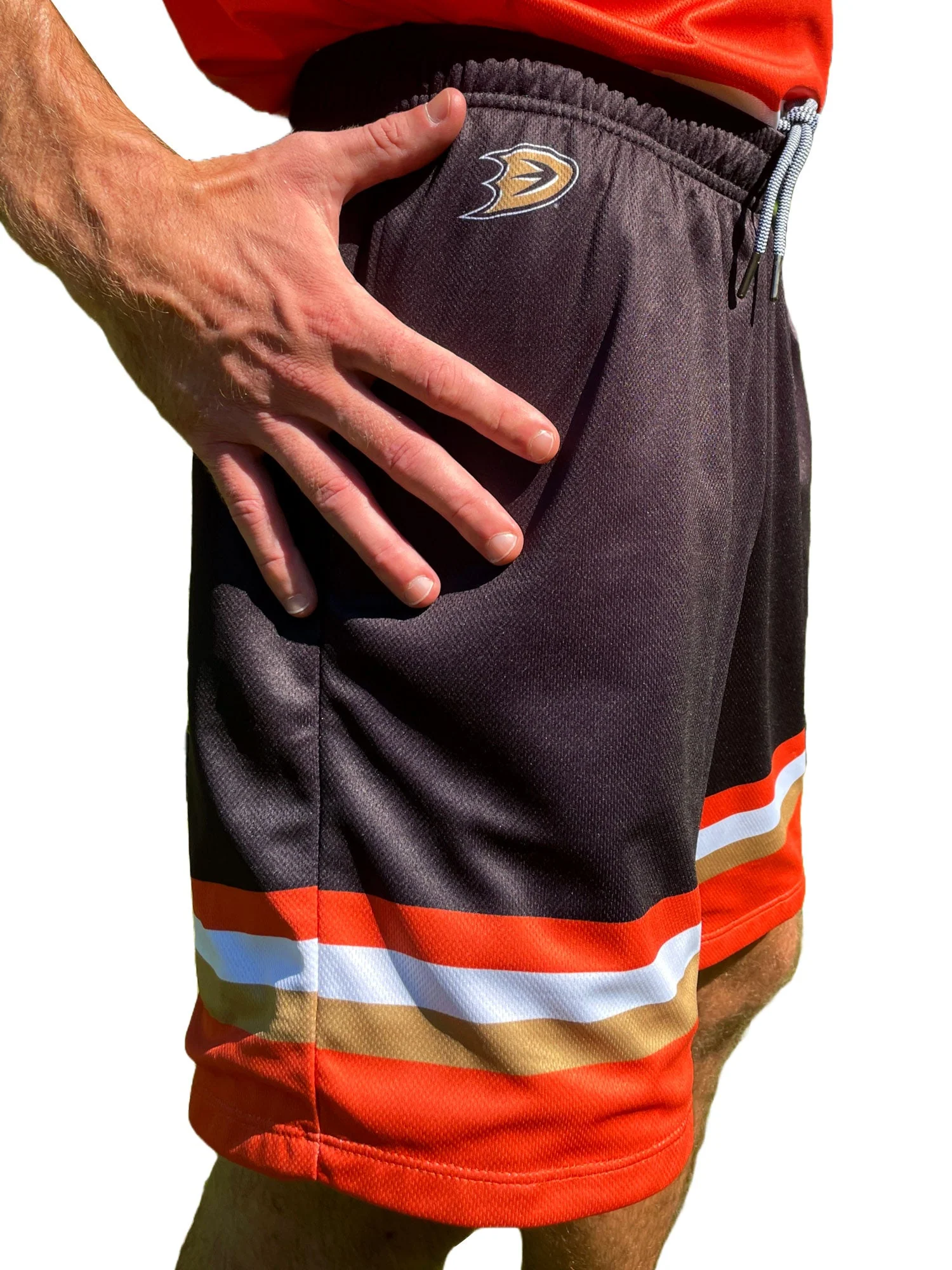 Anaheim Ducks 2024 Mesh Hockey Shorts - Image 2