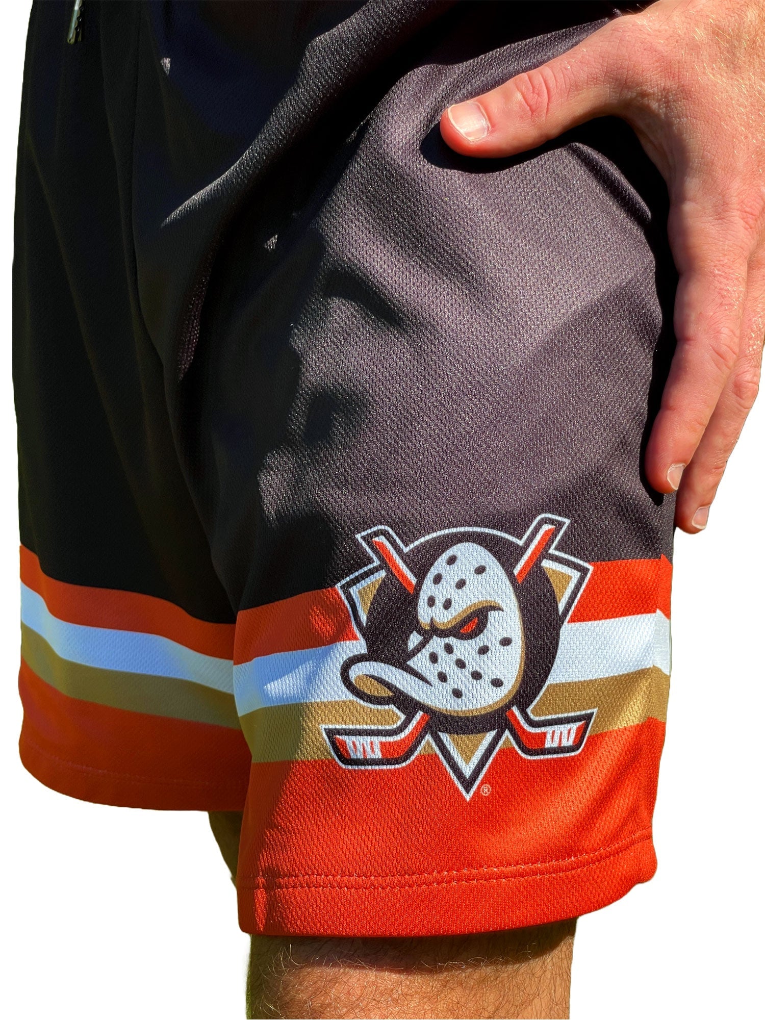 Anaheim Ducks 2024 Mesh Hockey Shorts - Image 3