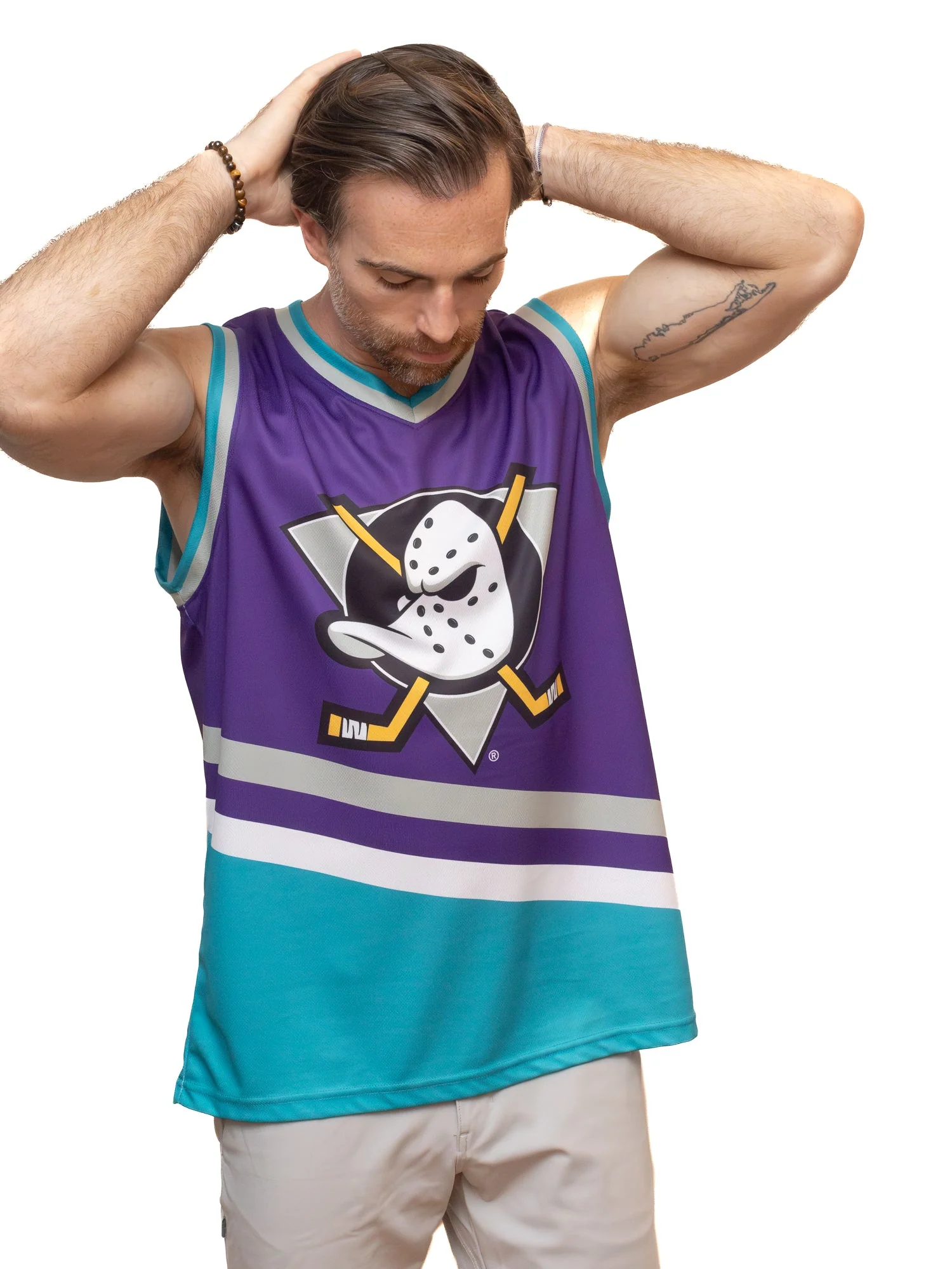 Anaheim Ducks Purple Retro Alternate Hockey Tank - Image 7