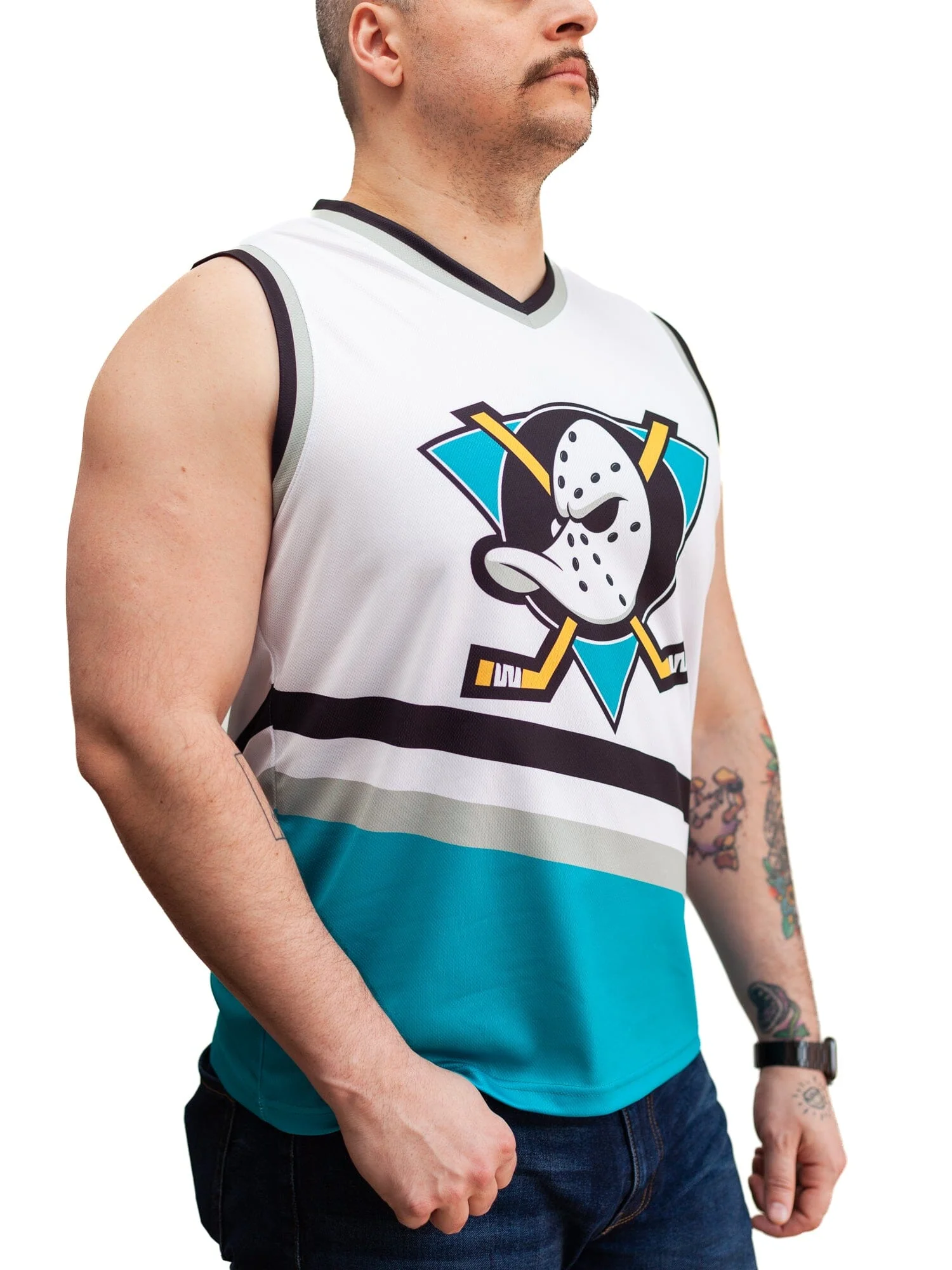 Anaheim Ducks Retro Alternate Away Hockey Tank - Image 6