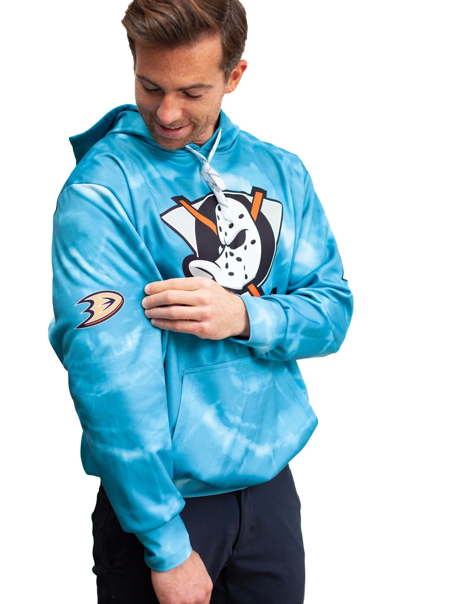 Anaheim Ducks Retro Alternate Hockey Hoodie - Image 2
