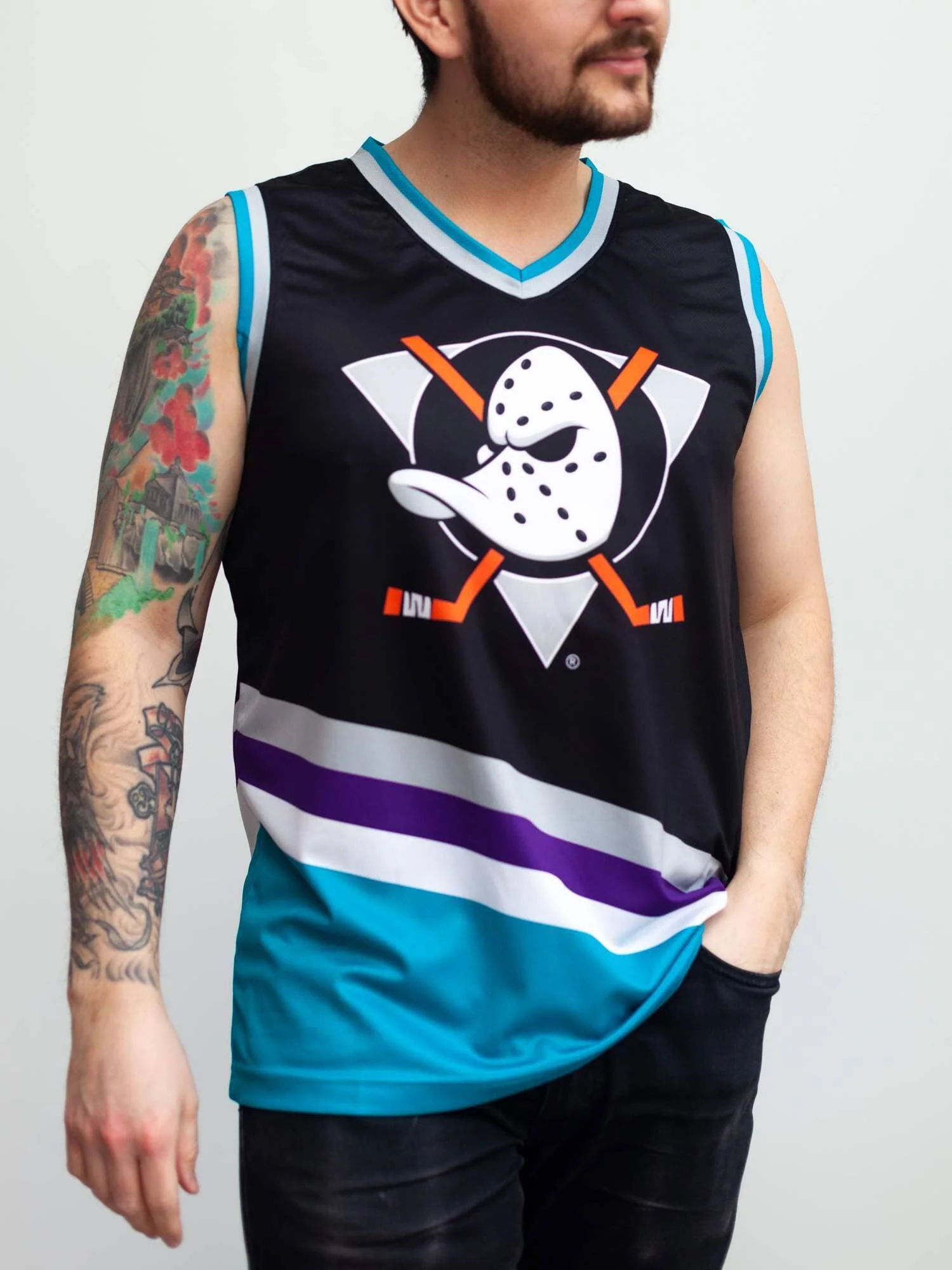 Anaheim Ducks Retro Alternate Hockey Tank - Image 8