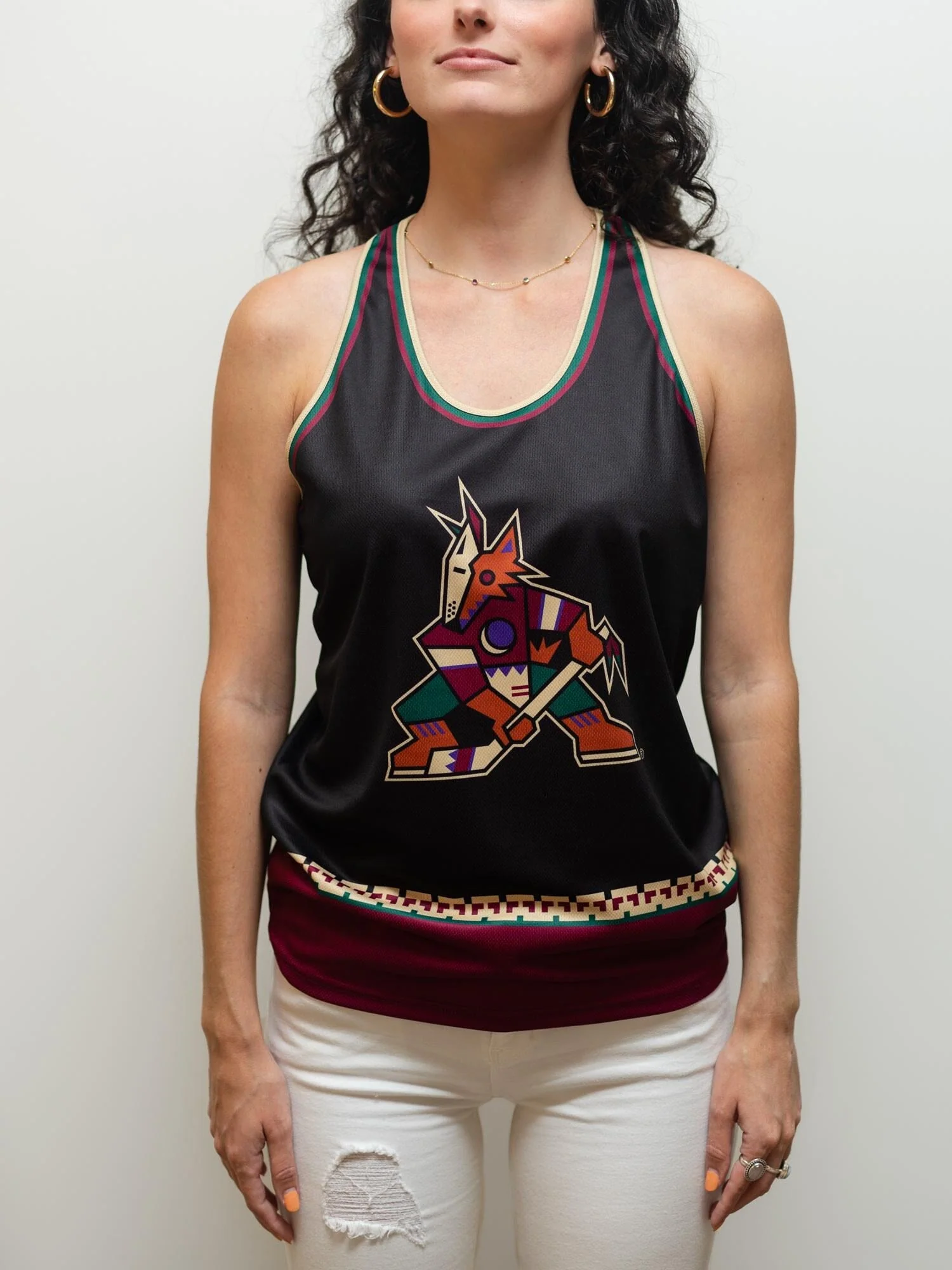 Arizona Coyotes Retro Alternate Women's Racerback Hockey Tank - Image 3
