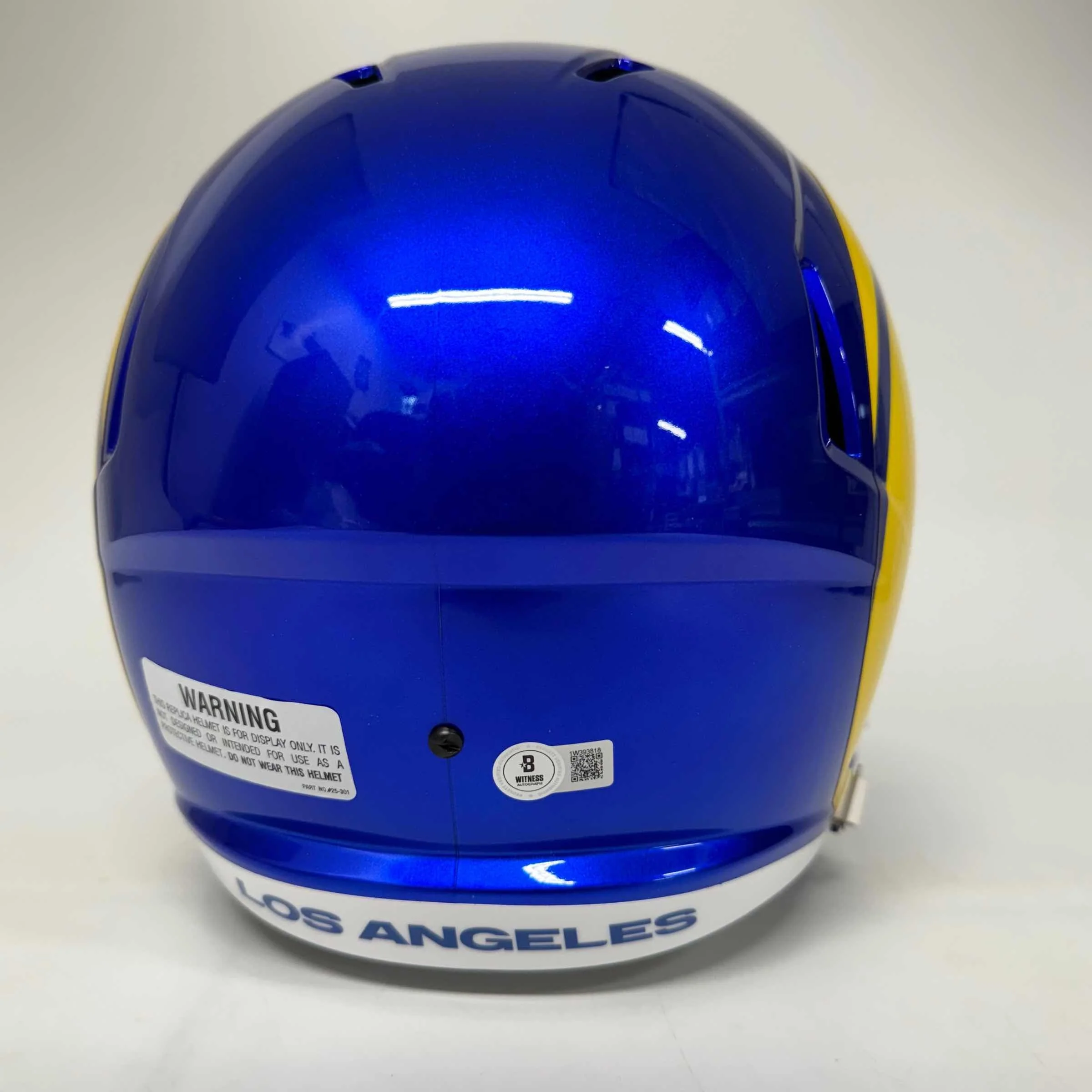 Autographed Aaron Donald Los Angeles Rams Full Size Football Helmet - Image 3
