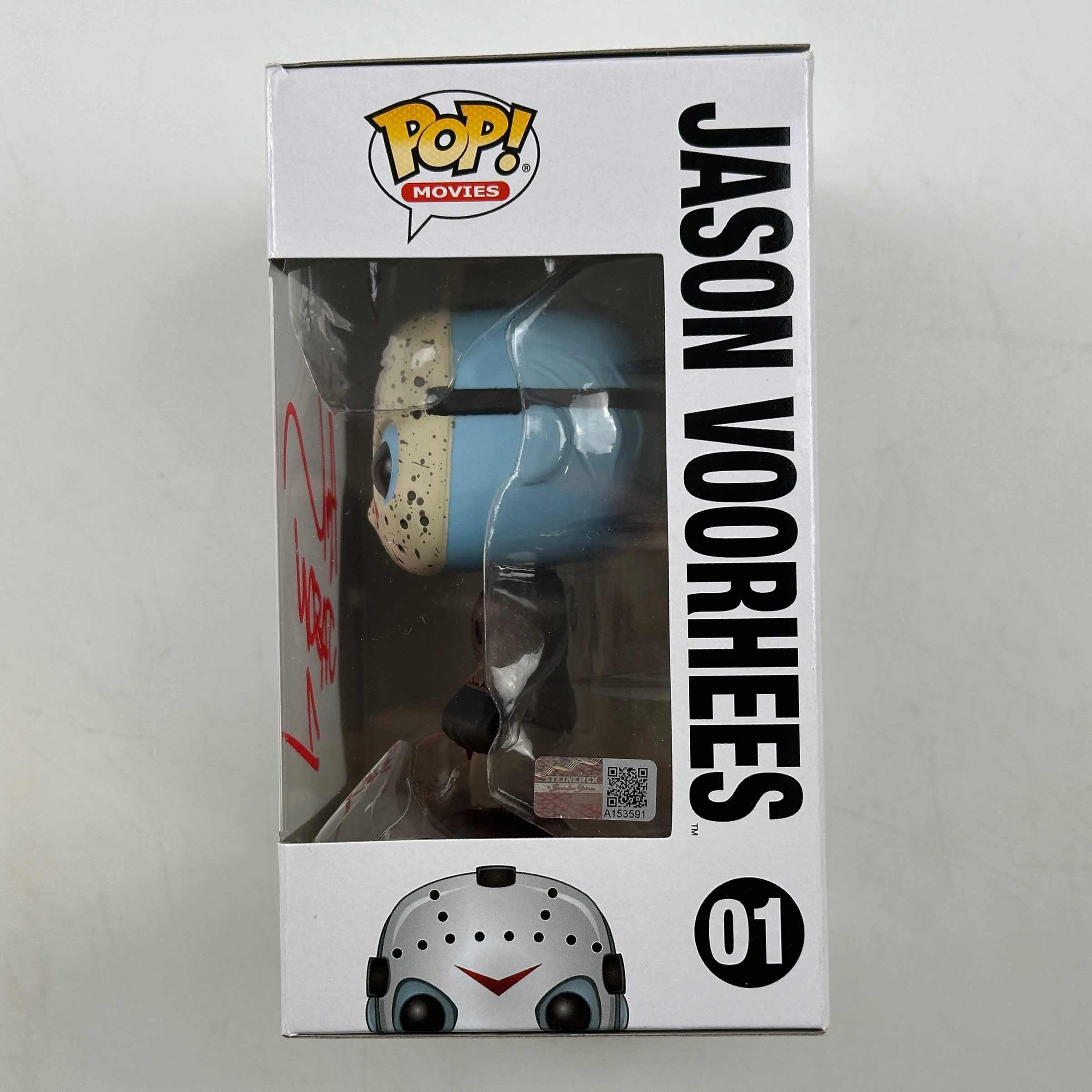 Autographed/Signed Ari Lehman Jason Voorhees Friday The 13th Funko Pop #01 Movie Figurine Toy Steiner CX COA - Image 2