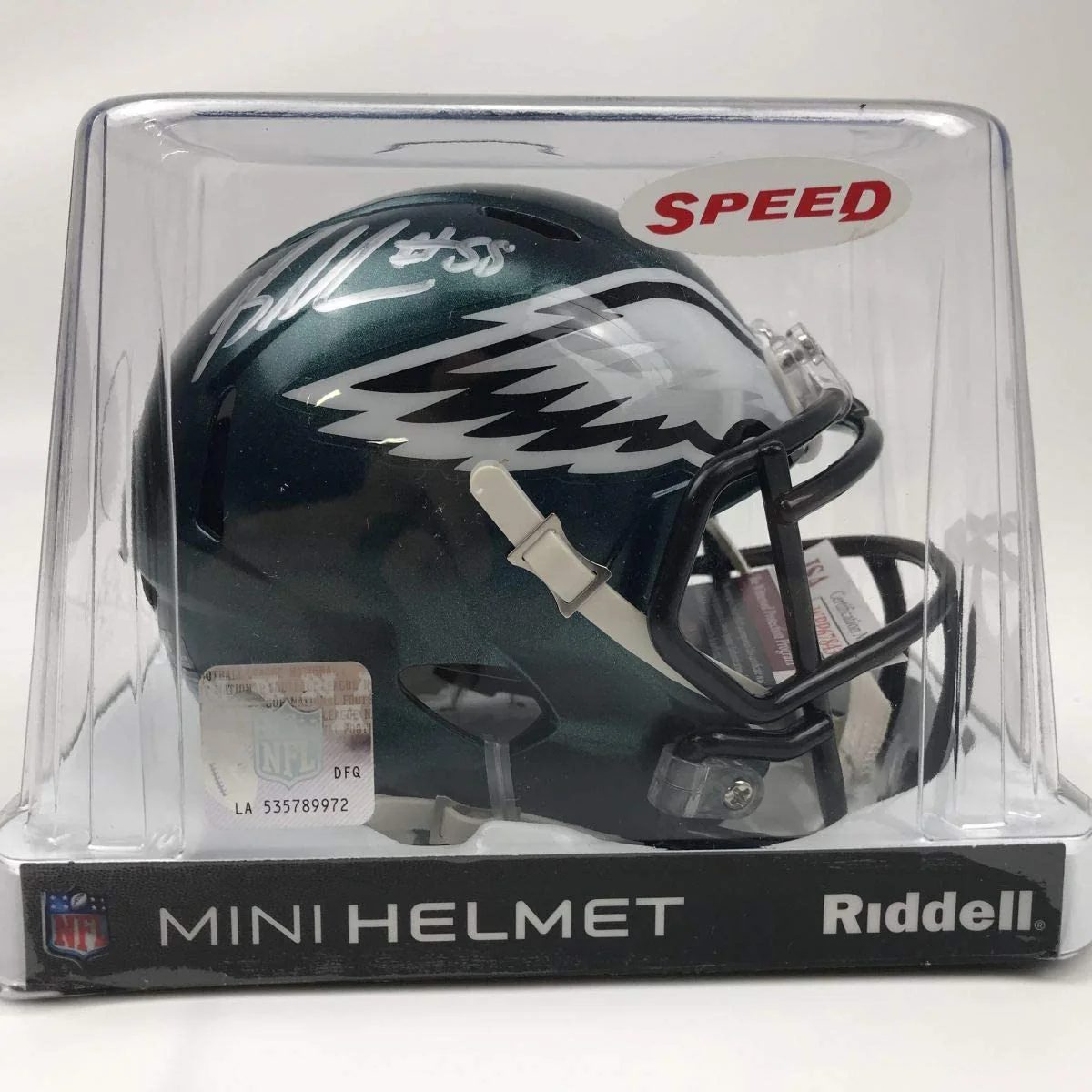 Autographed Philadelphia Eagles Brandon Graham Mini Football Helmet - Image 3