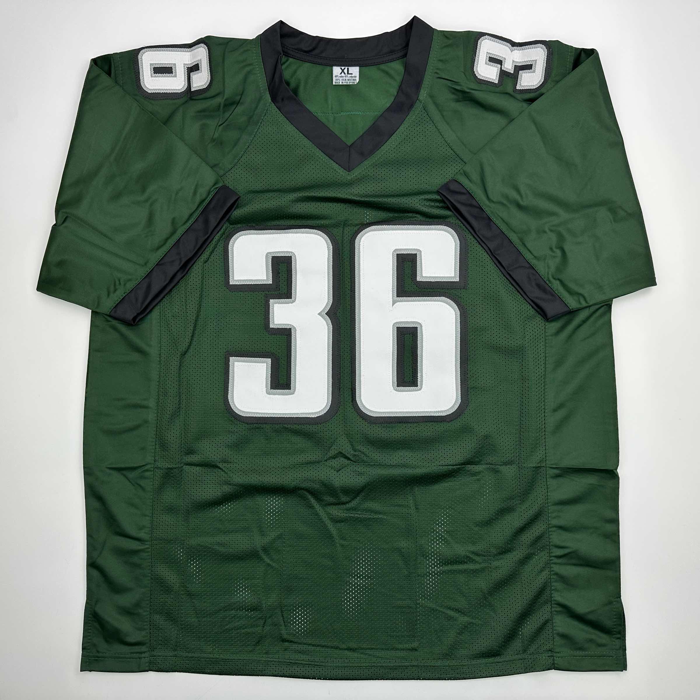 Autographed Philadelphia Eagles Brian Westbrook Green Football Jersey - Image 4
