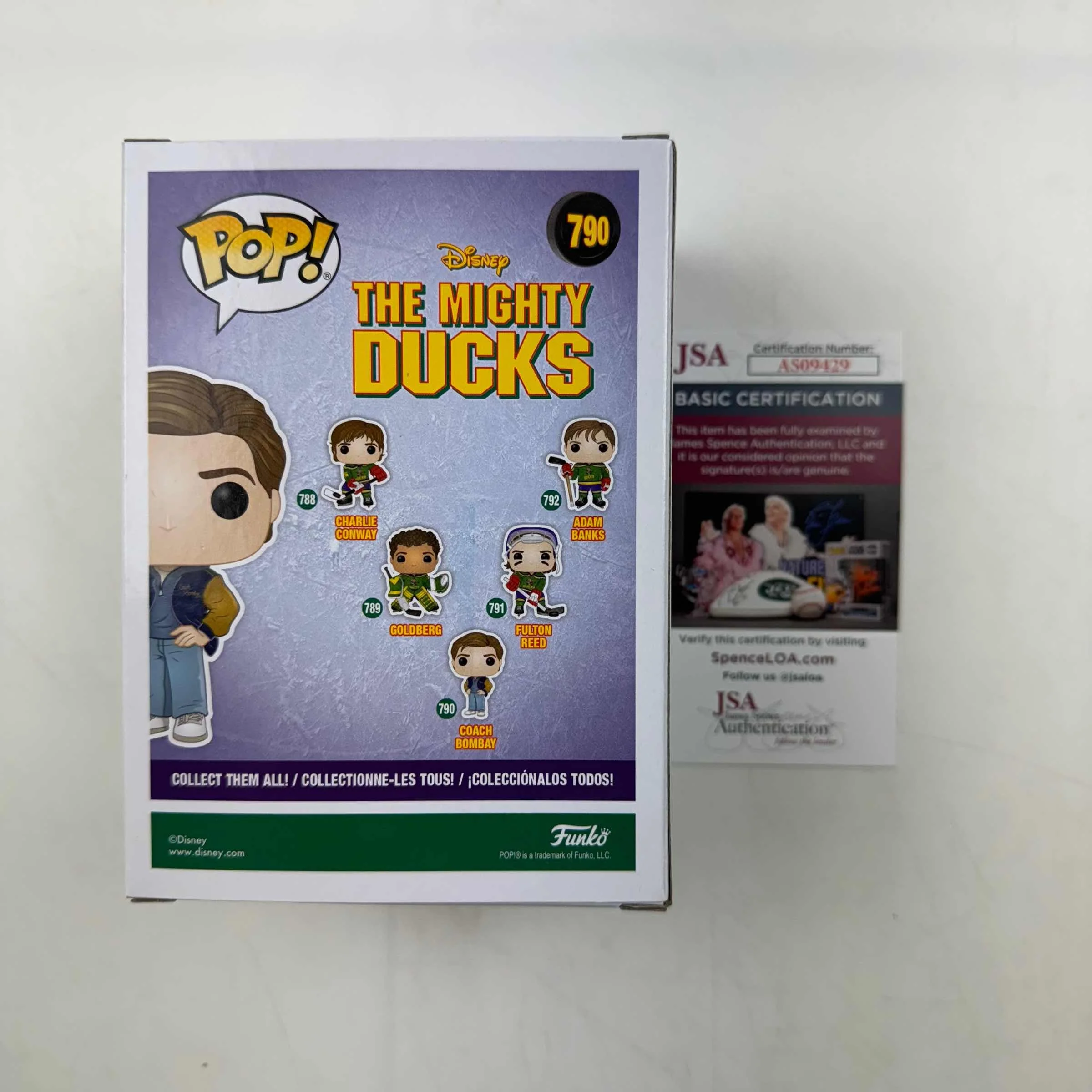 Autographed/Signed Coach Gordon Bombay Emilio Estevez The Mighty Ducks Funko Pop #790 Movie Figurine Toy JSA COA - Image 3
