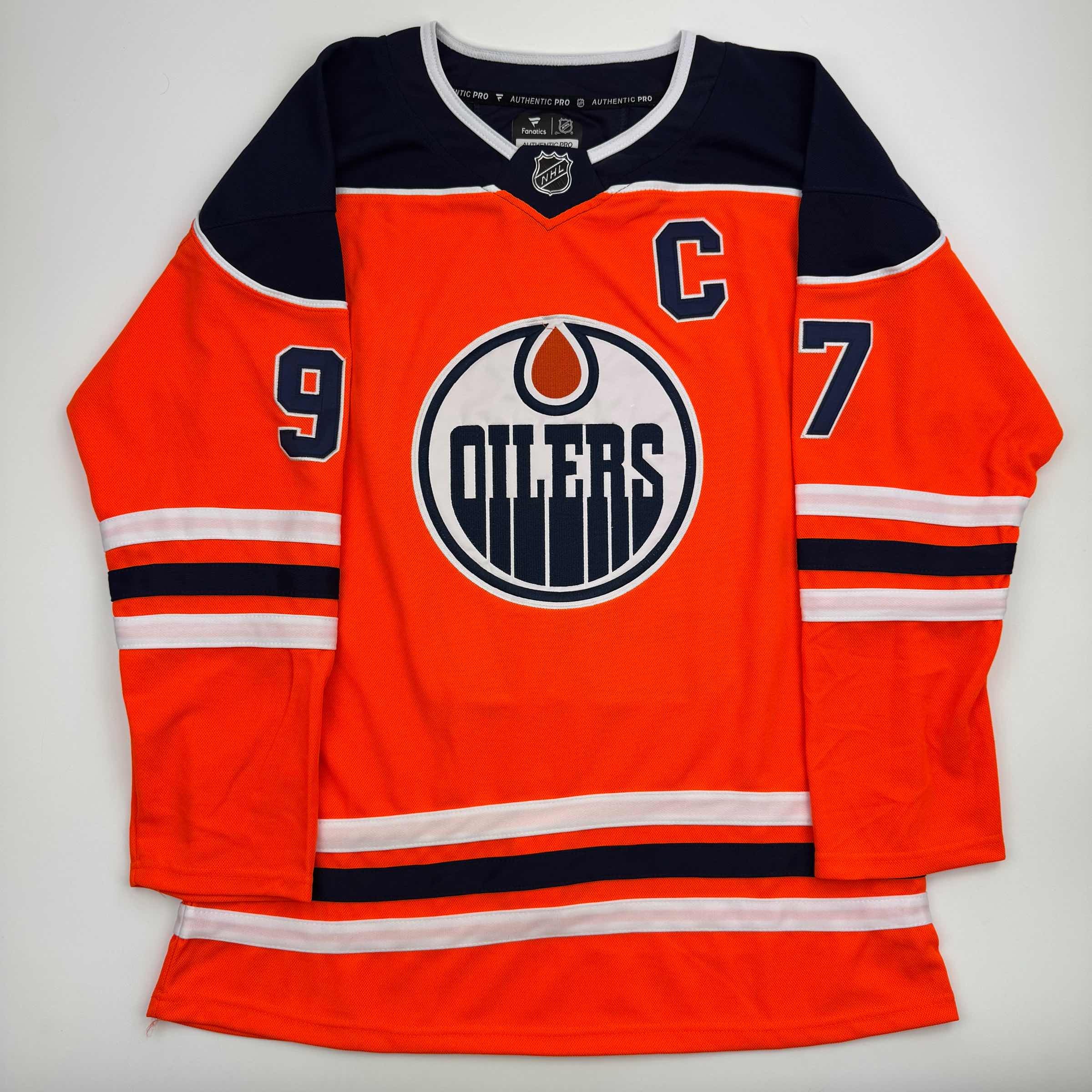 Autographed Connor McDavid Edmonton Oilers Authentic Orange Hockey Jersey - Image 4