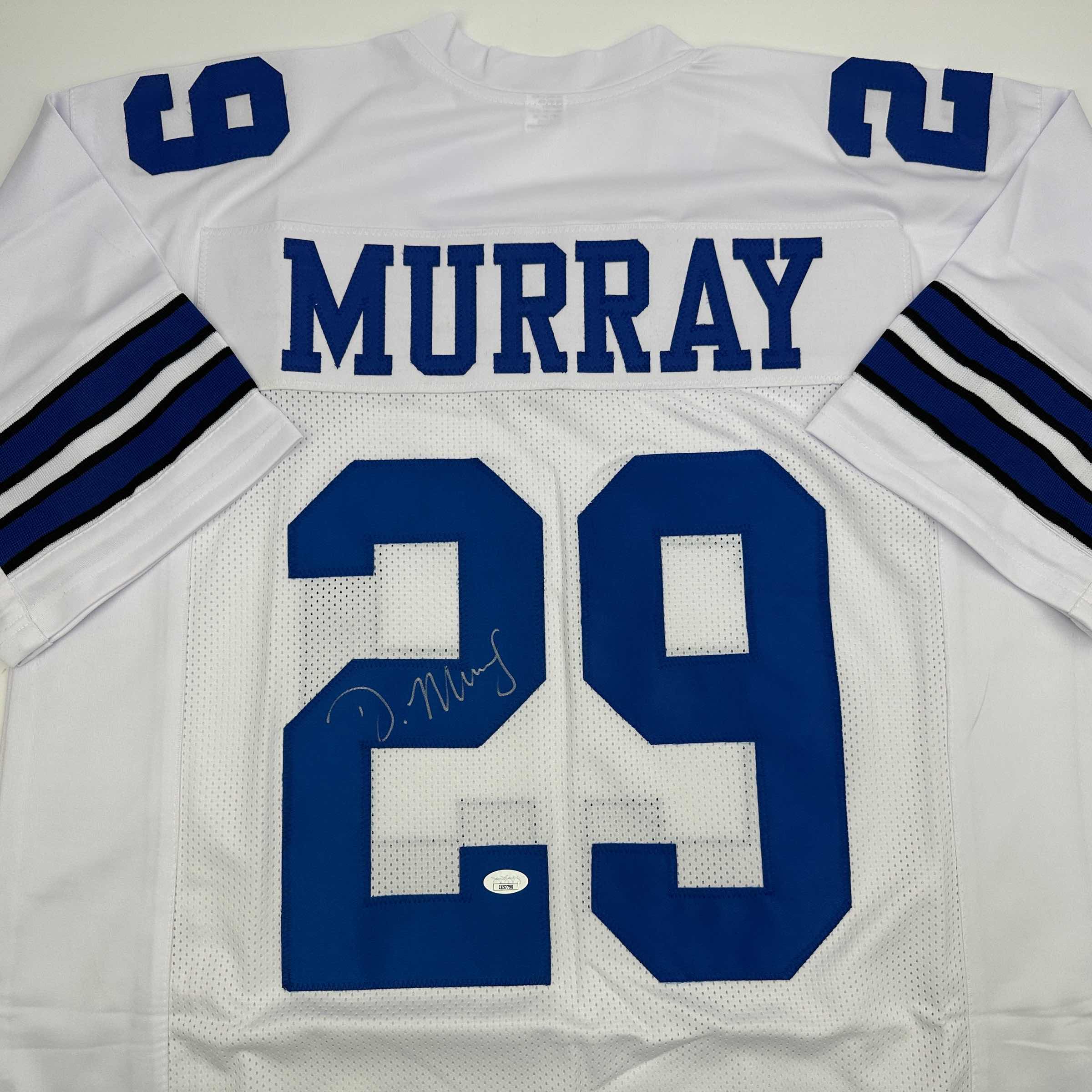 Autographed DeMarco Murray Dallas White Football Jersey - Image 2