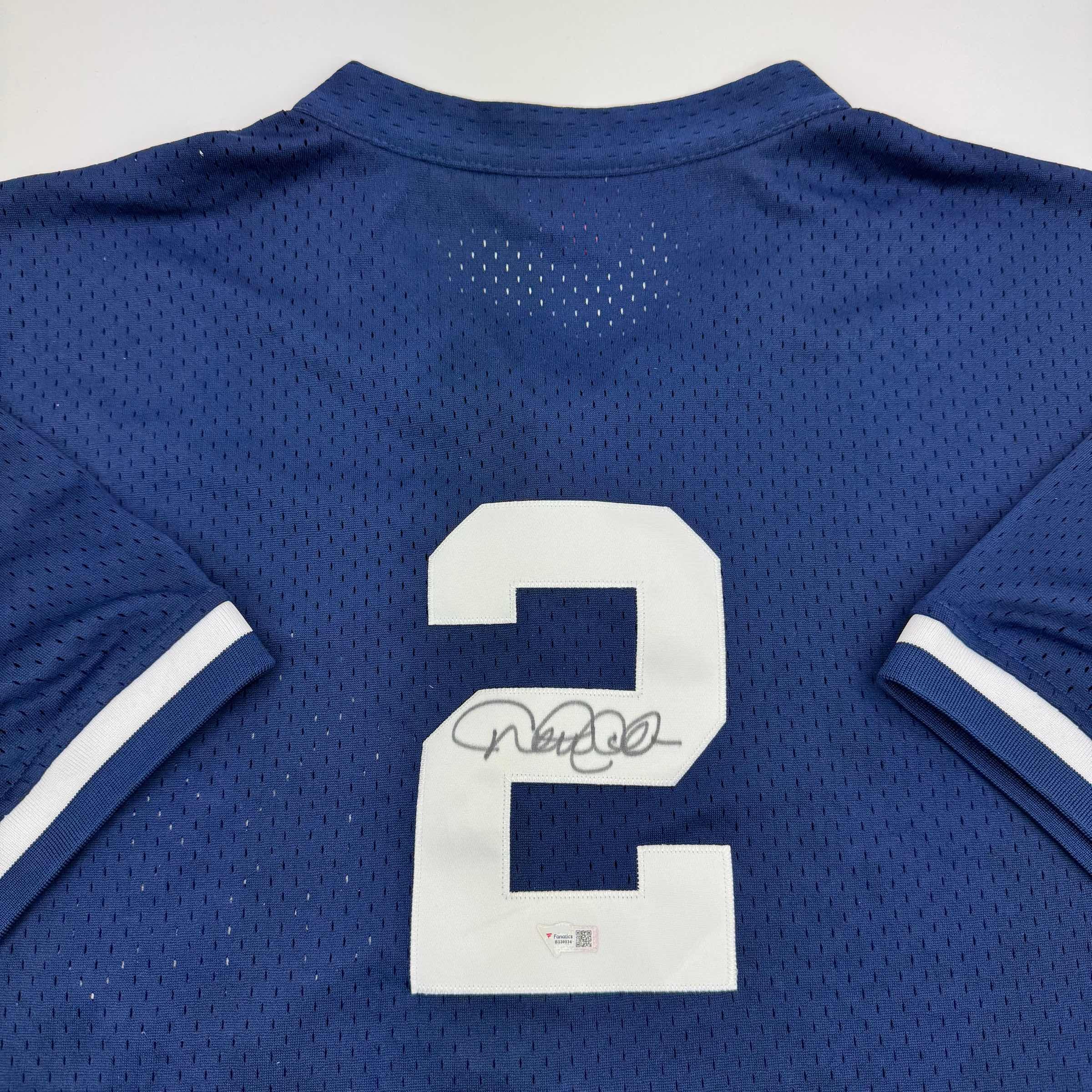 Autographed New York Yankees Derek Jeter Blue Custom Jersey - Image 2