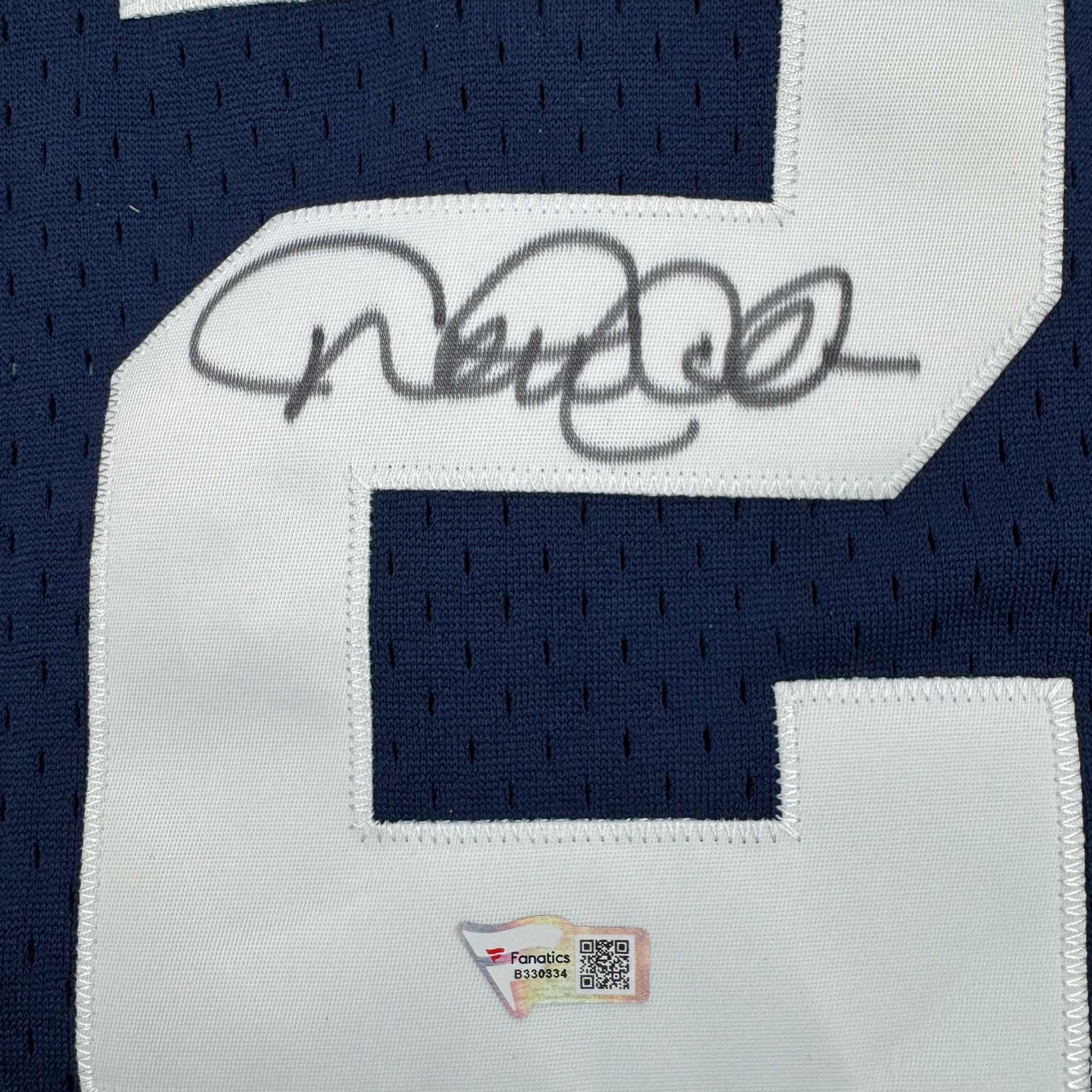 Autographed New York Yankees Derek Jeter Blue Custom Jersey - Image 3