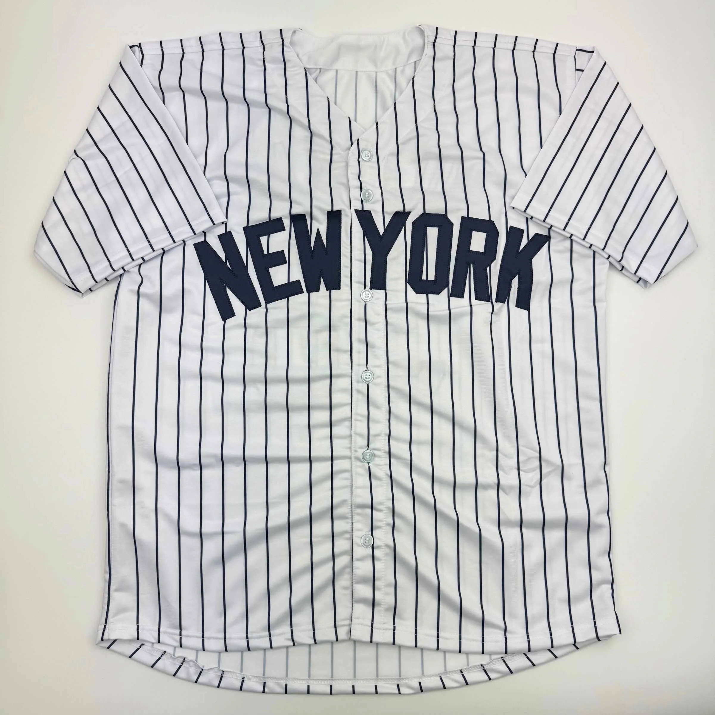 Autographed/Signed Devin Williams New York Pinstripe Baseball Jersey JSA COA - Image 4