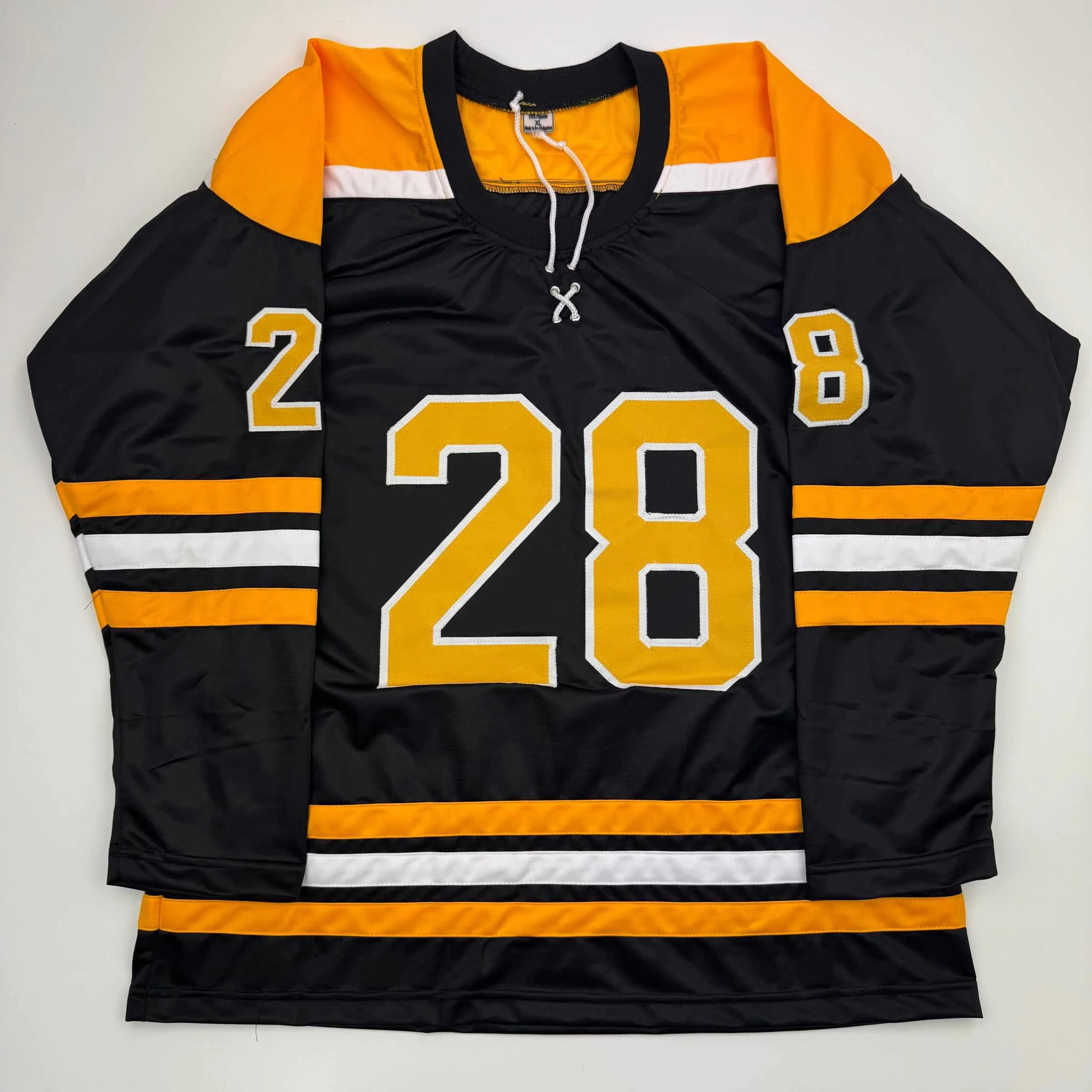 Autographed/Signed Elias Lindholm Boston Black Hockey Jersey JSA COA - Image 4