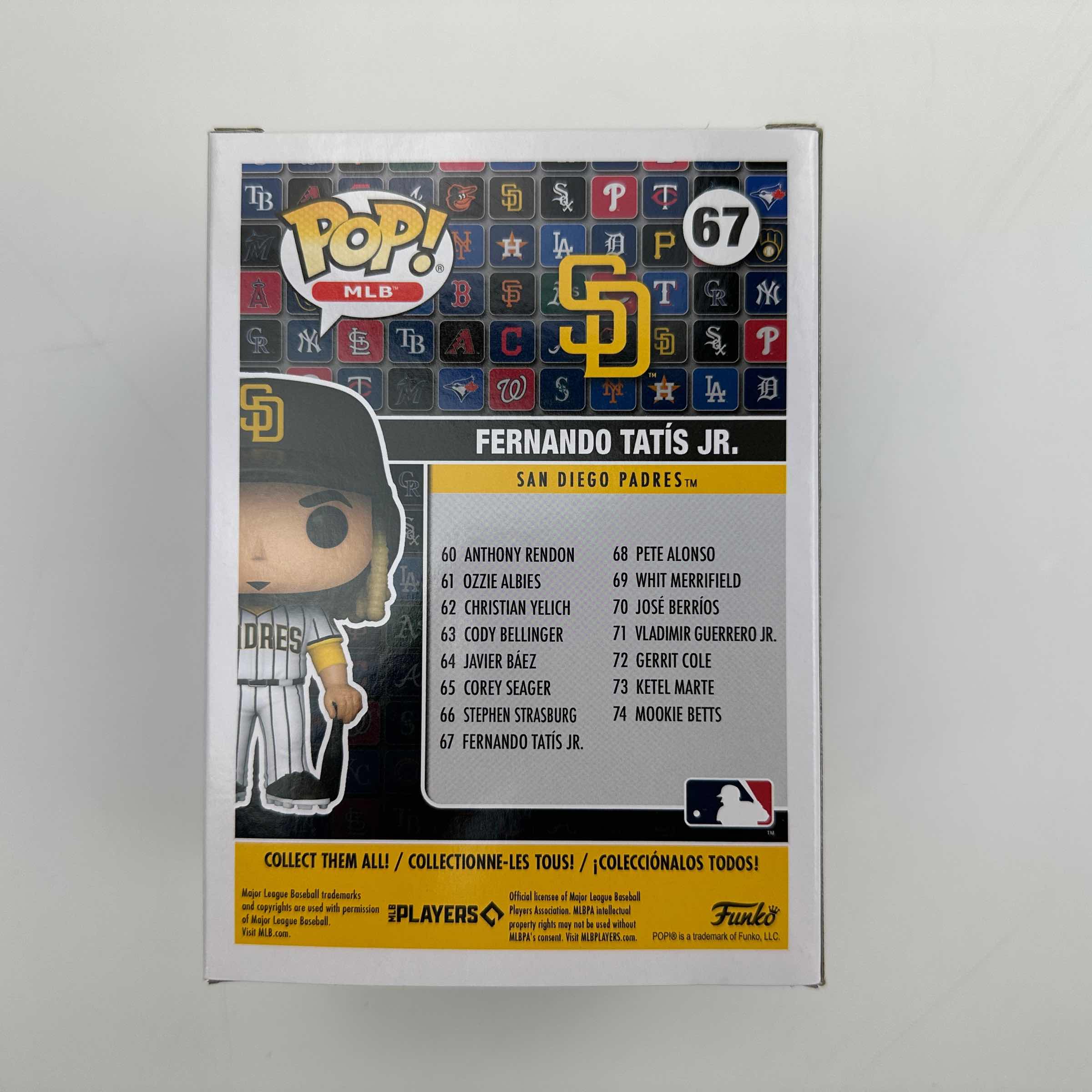 Autographed/Signed Fernando Tatis Jr. San Diego Padres #67 Funko Pop MLB Baseball Figurine Beckett BAS COA - Image 3