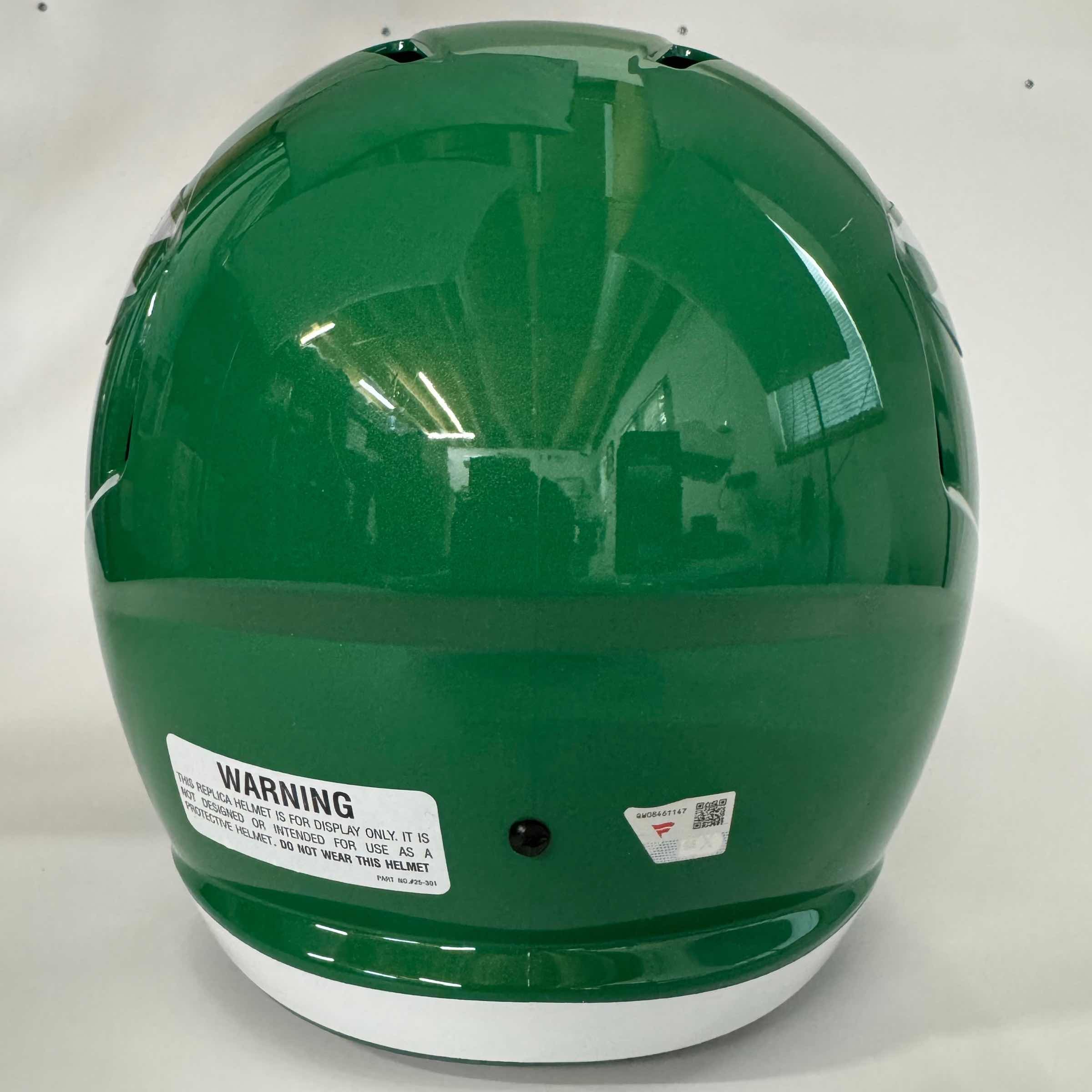 Autographed Philadelphia Eagles Jalen Hurts Kelly Green Full Size Replica Football Helmet - Image 3