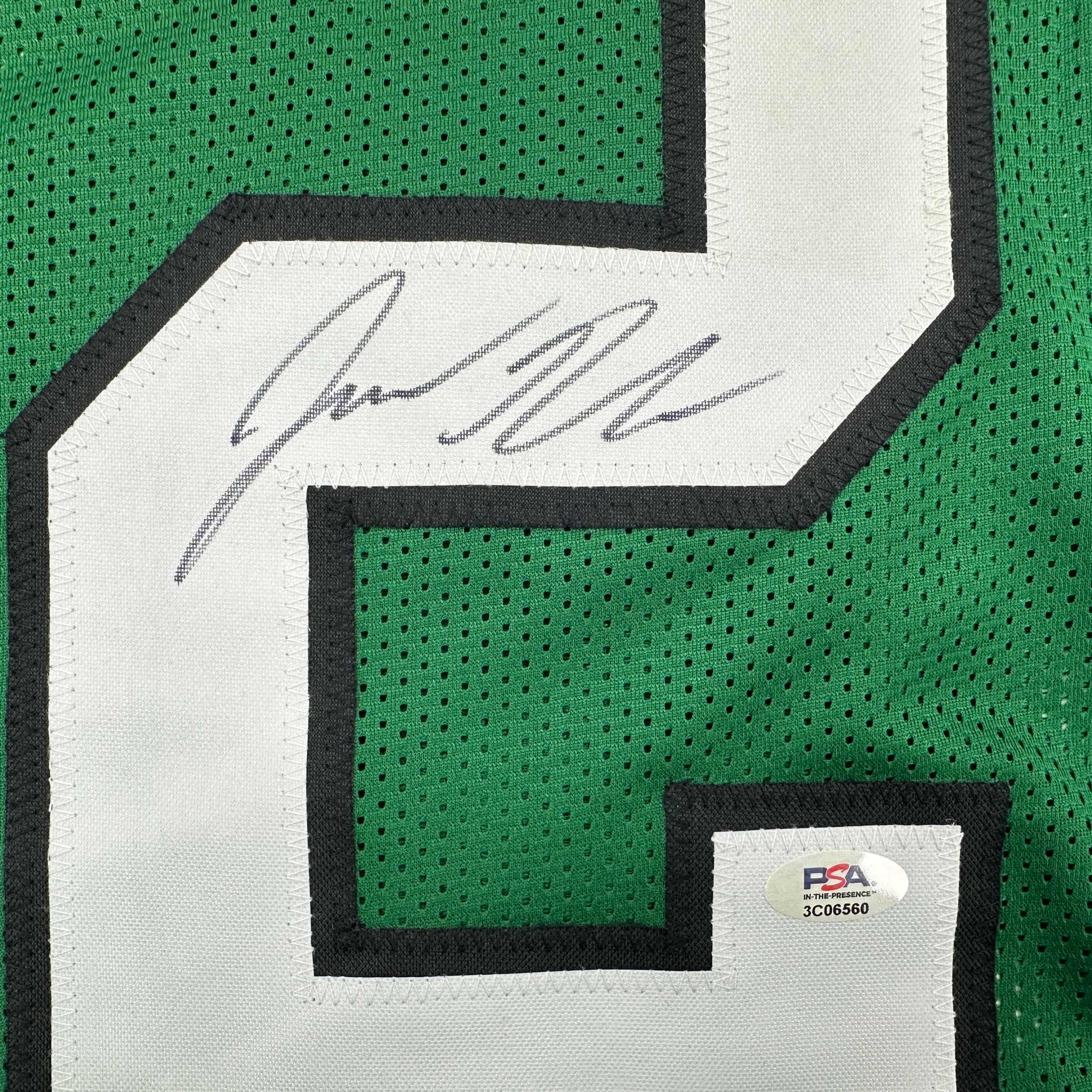 Autographed/Signed Jason Kelce Philadelphia Kelly Green Football Jersey PSA/DNA COA - Image 3