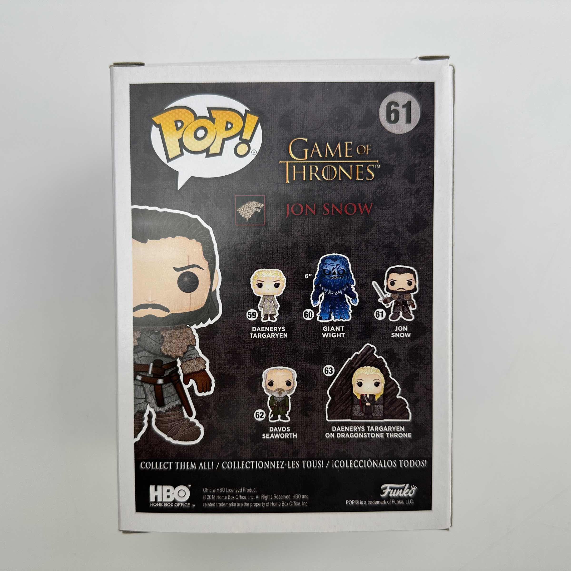 Autographed/Signed Kit Harington Jon Snow #61 Game of Thrones Funko Pop TV Television Figurine Toy Beckett BAS COA - Image 3