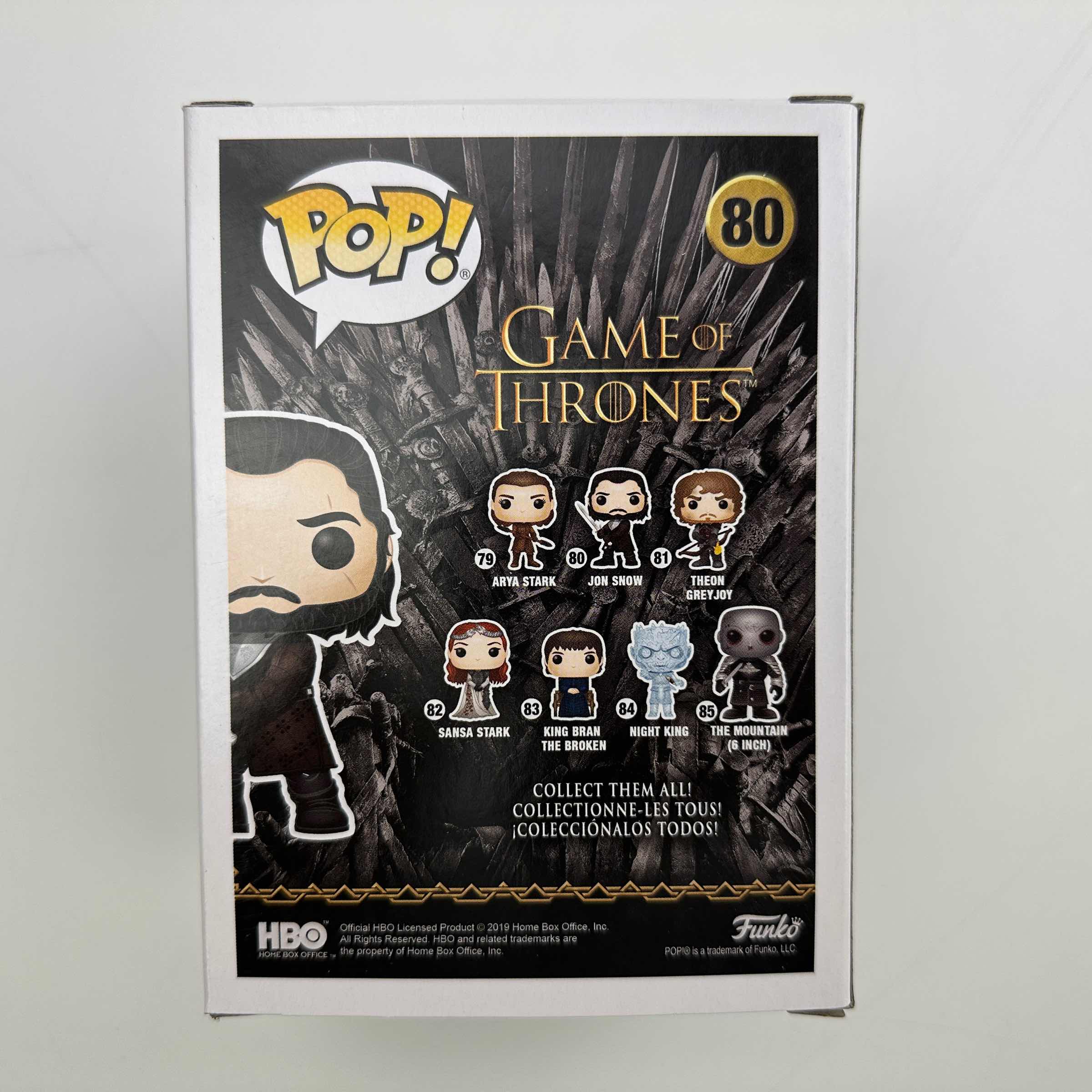 Autographed/Signed Kit Harington Jon Snow #80 Game of Thrones Funko Pop TV Television Figurine Toy Beckett BAS COA - Image 3