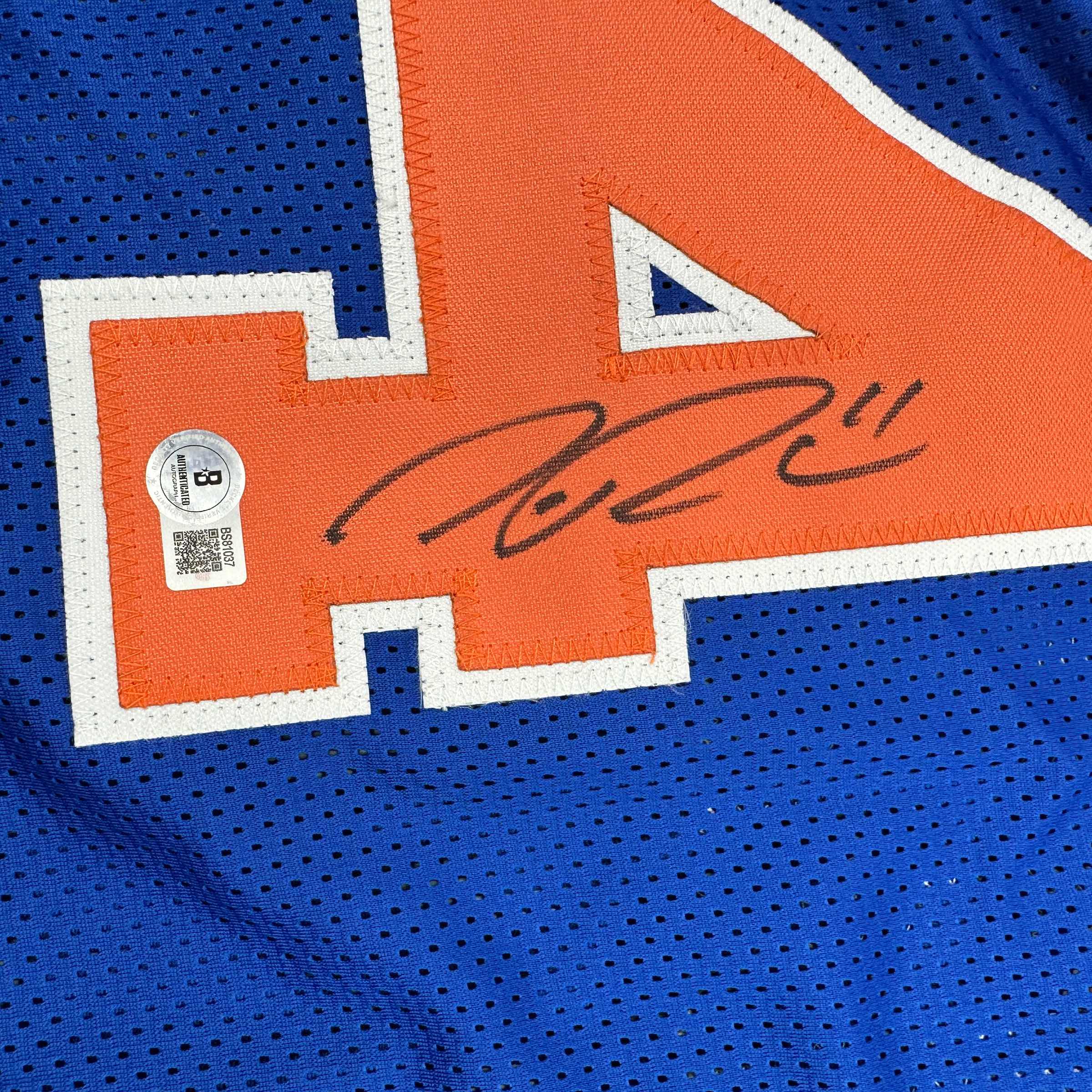 Autographed New York Knicks Nate Robinson Blue Basketball Jersey - Image 3
