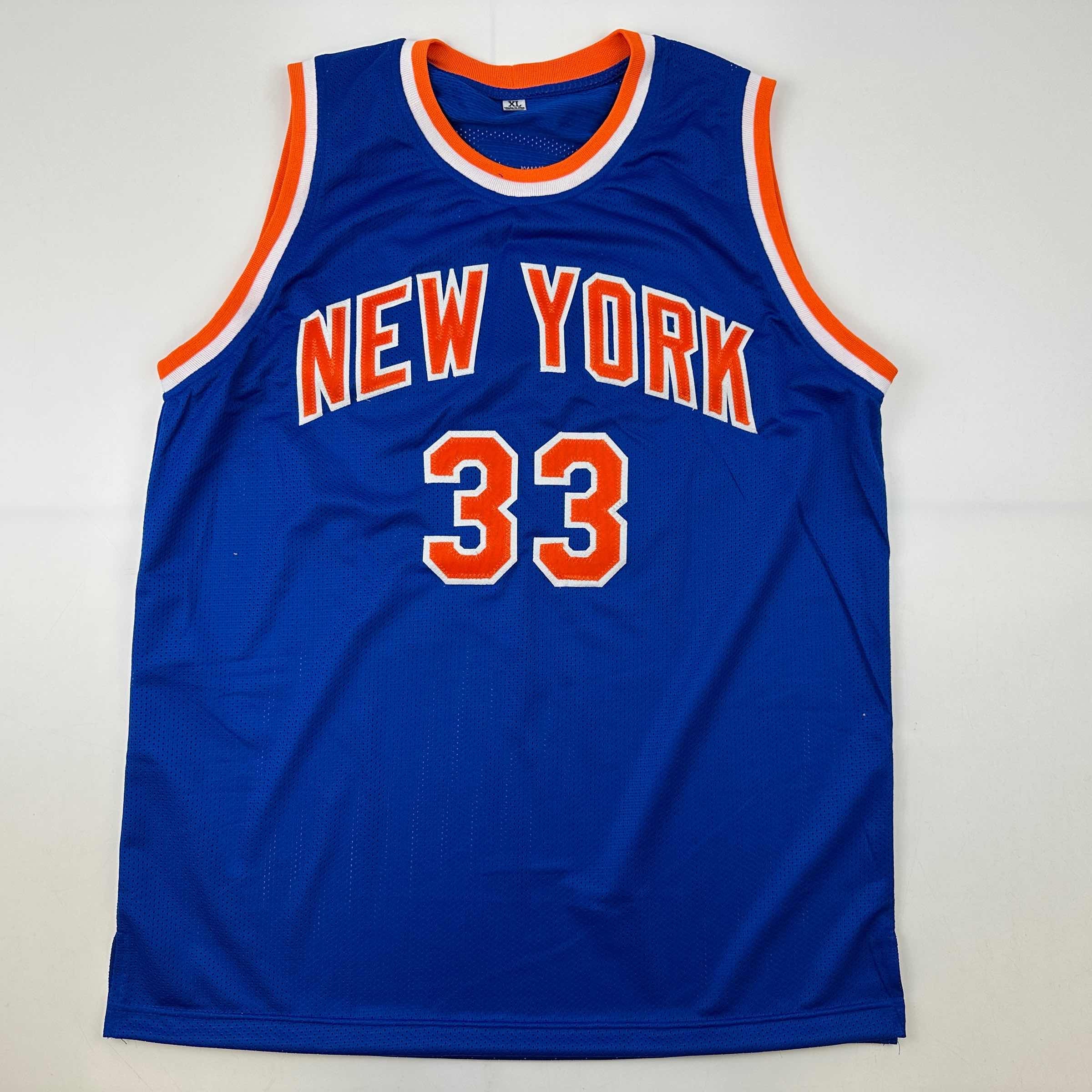 Autographed Patrick Ewing New York Blue Basketball Jersey - Image 4