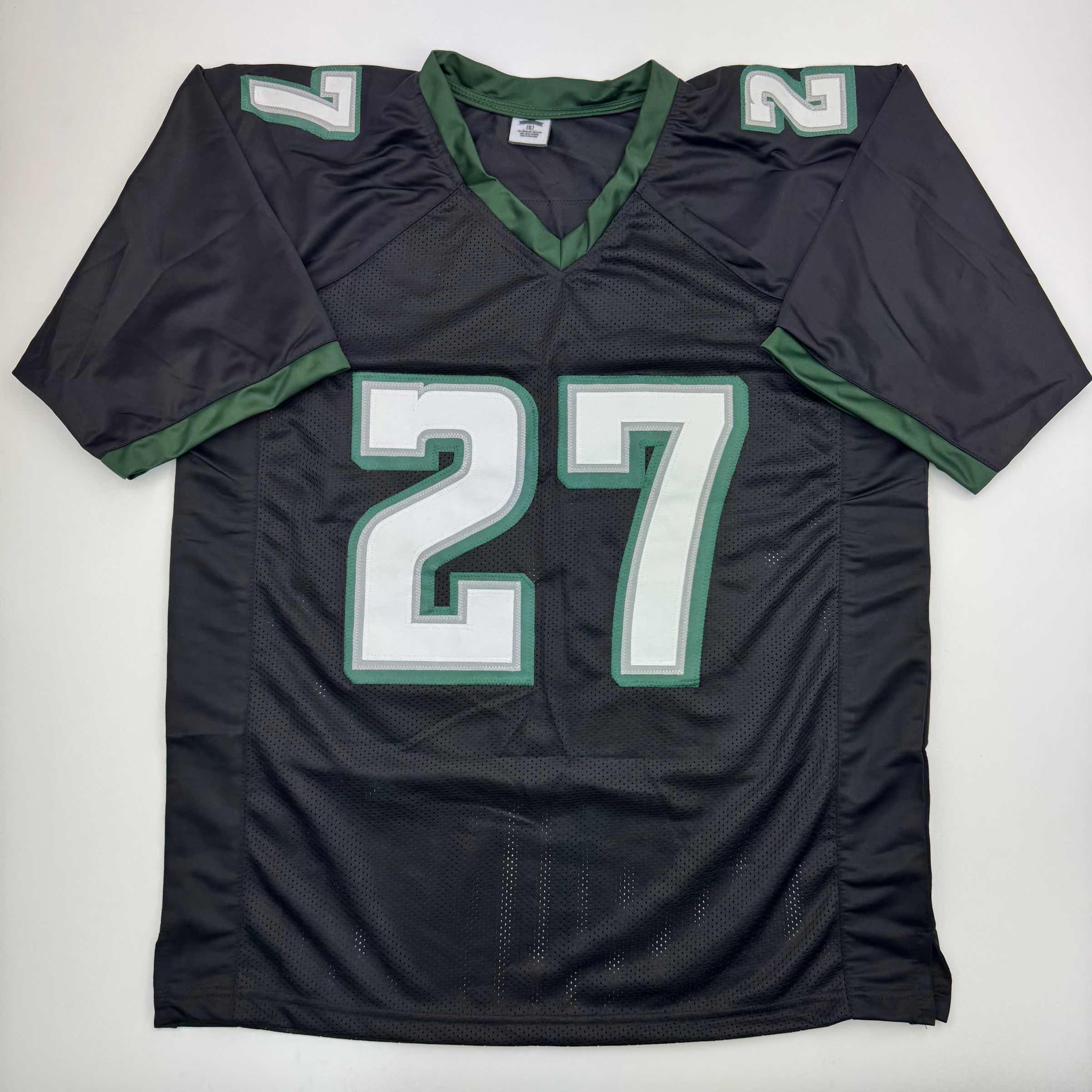 Autographed/Signed Quinyon Mitchell Philadelphia Black Football Jersey JSA COA - Image 4