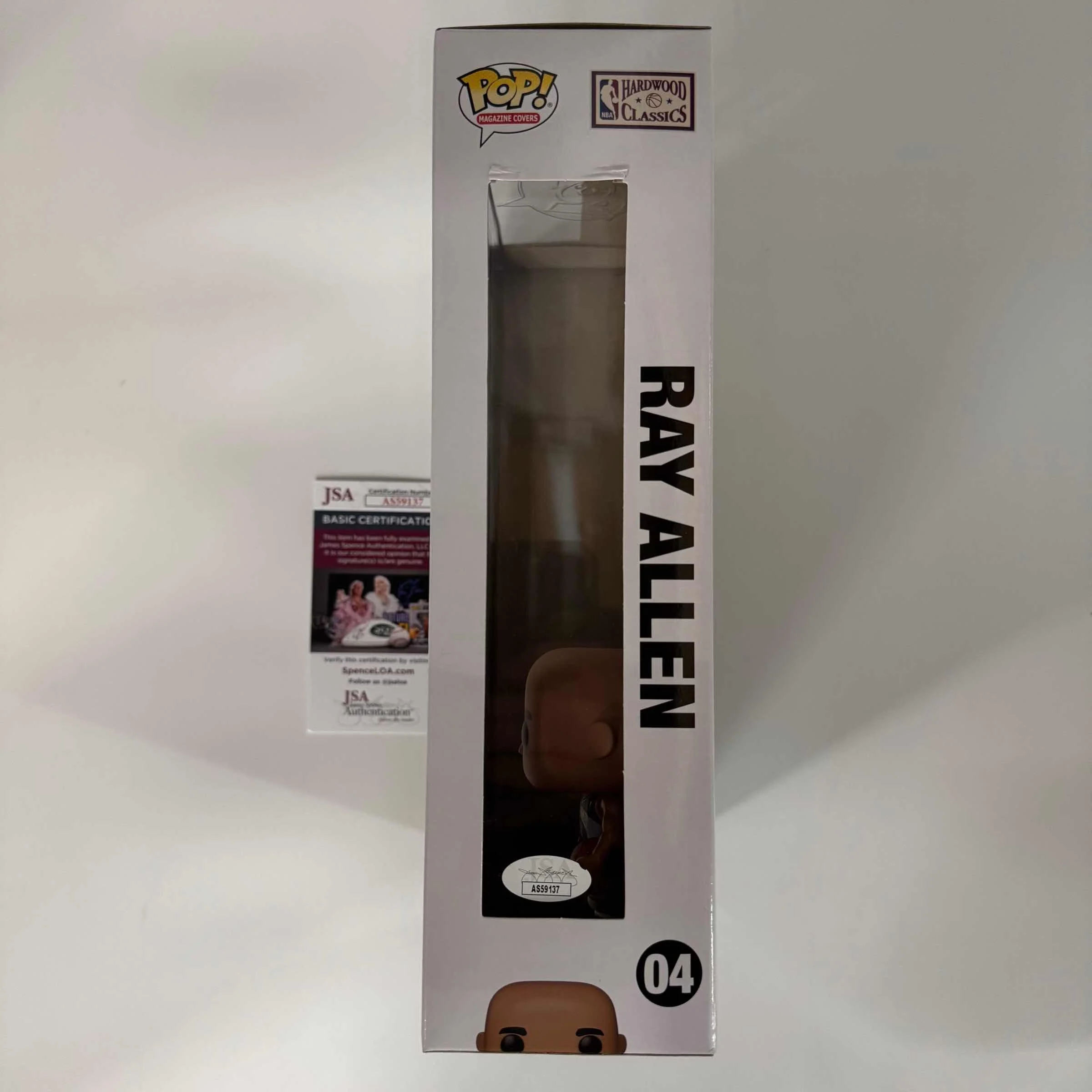 Autographed/Signed Ray Allen Seattle Supersonics Basketball SLAM Magazine Cover Funko Pop #04 Figurine JSA COA - Image 4