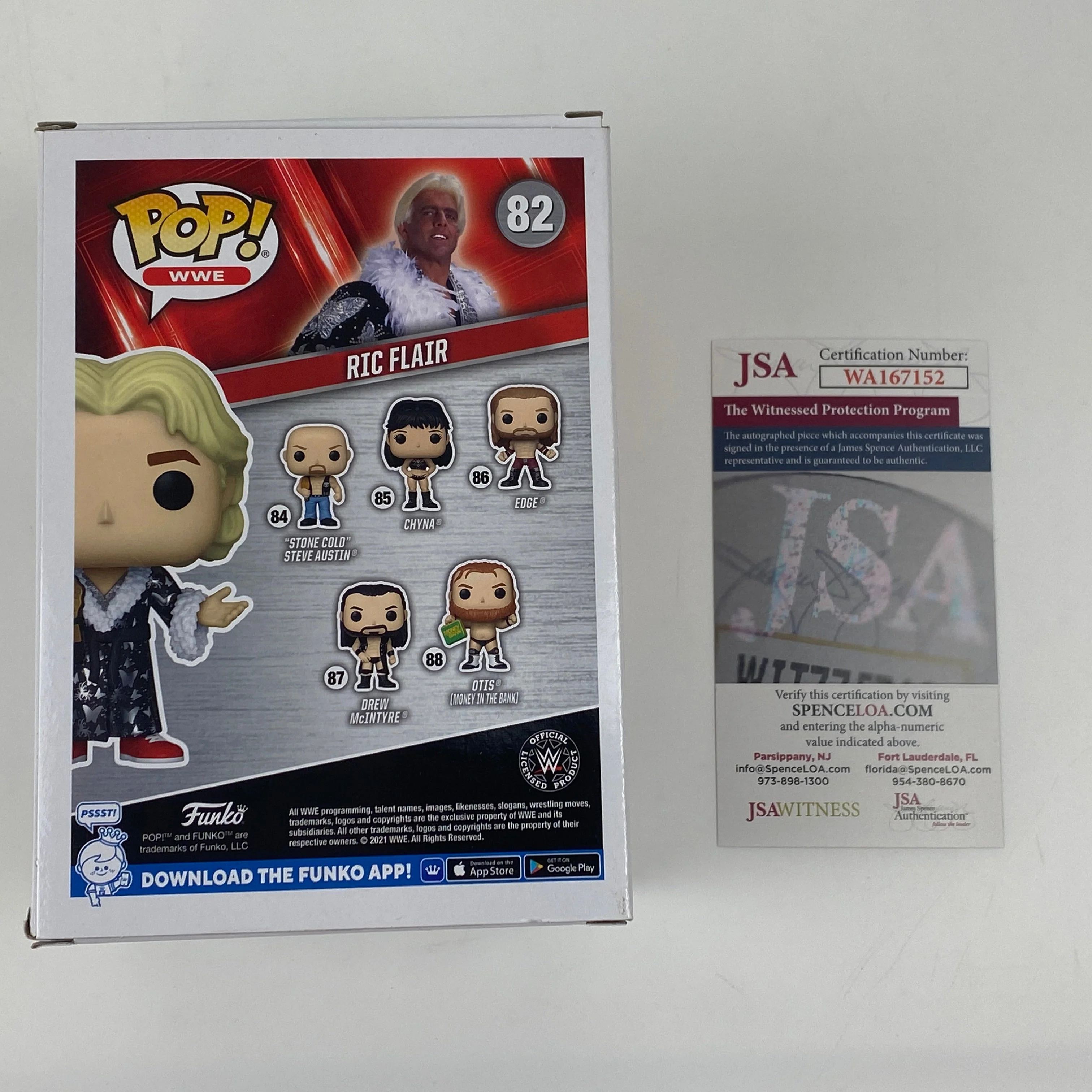 Autographed/Signed Ric Flair 16x #82 Funko Pop Diamond Collection WWE WWF Figurine JSA COA - Image 3