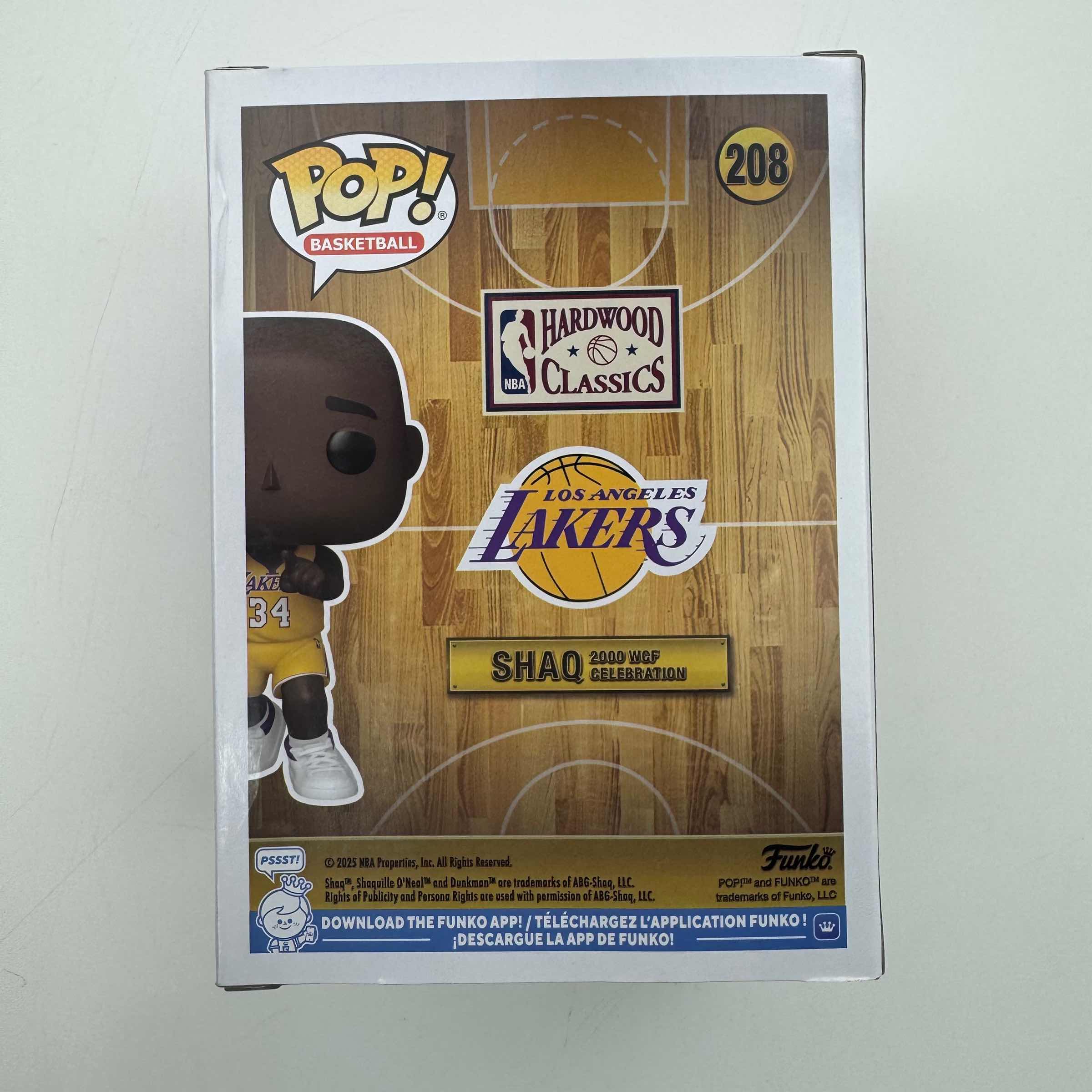 Autographed Shaq Shaquille O'Neal Los Angeles Lakers Basketball Funko Pop #208 Figurine - Image 2