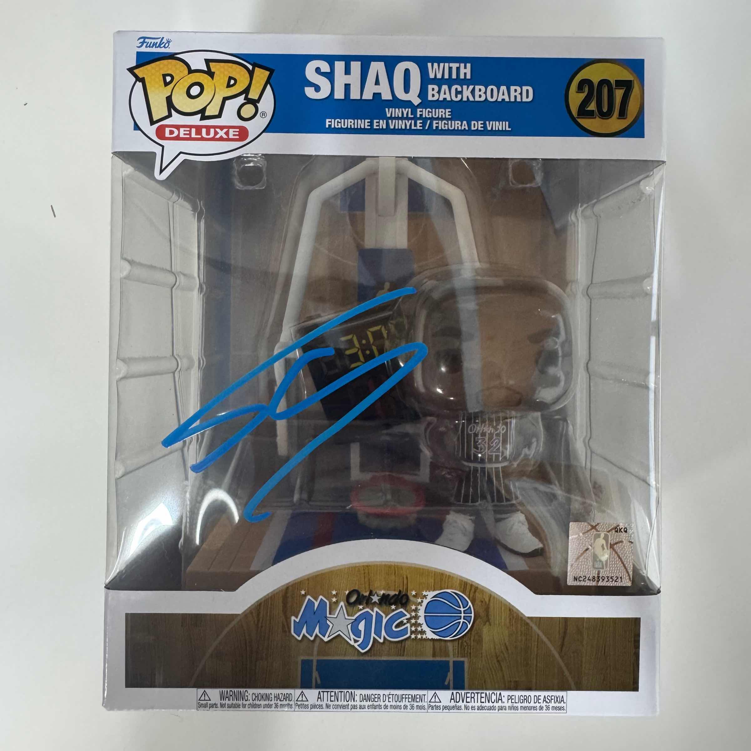Autographed/Signed Shaq Shaquille O'Neal Orlando Magic Basketball Funko Pop #207 Figurine PSA COA - Image 2