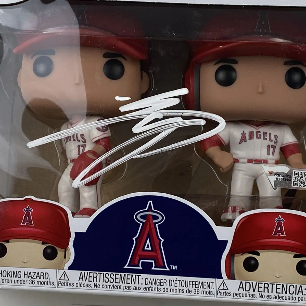 Autographed/Signed Shohei Ohtani Los Angeles Angels of Anaheim Funko Pop Baseball Figurine Fanatics COA Auto - Image 2