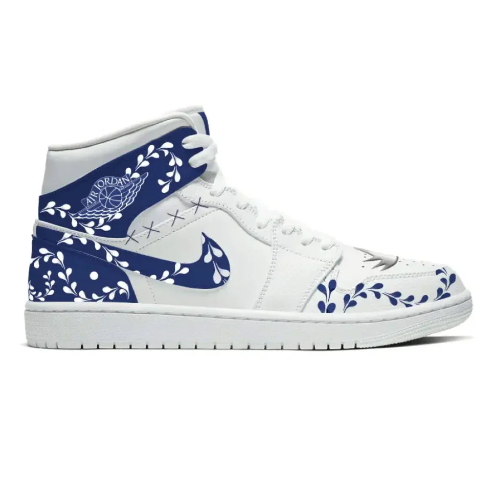 "Azule" Jordan 1 Mid Shoes