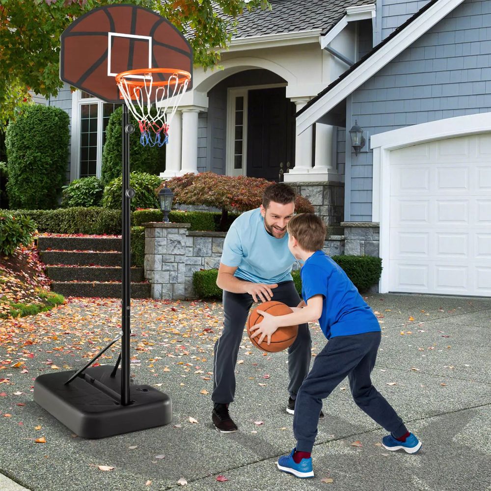 Kids Adjustable Basketball Hoop 5.6-6.5 Feet with Shatterproof Backboard - Image 2