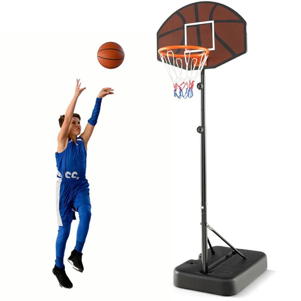 Kids Adjustable Basketball Hoop 5.6-6.5 Feet with Shatterproof Backboard - Image 4